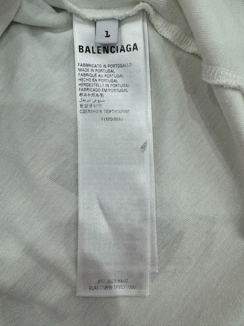 Balenciaga Balenciaga White Racing Multi-Element Full Logo Short Slee Size US S / EU 44-46 / 1 - 6 Thumbnail
