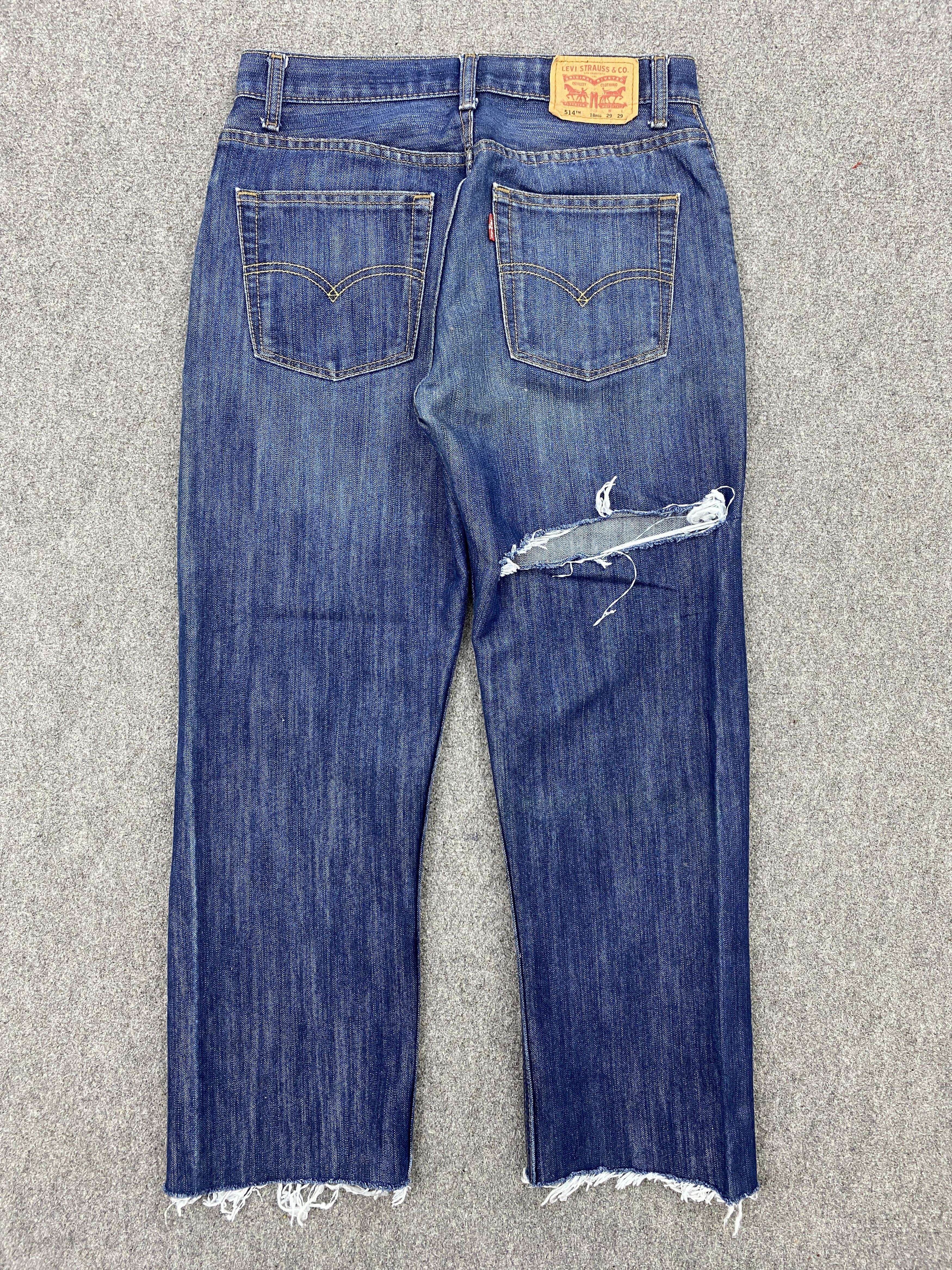 Levi's Vintage Distressed Levis 514 Faded Blue Jeans S0034 Size US 28 / EU 44 - 3 Thumbnail