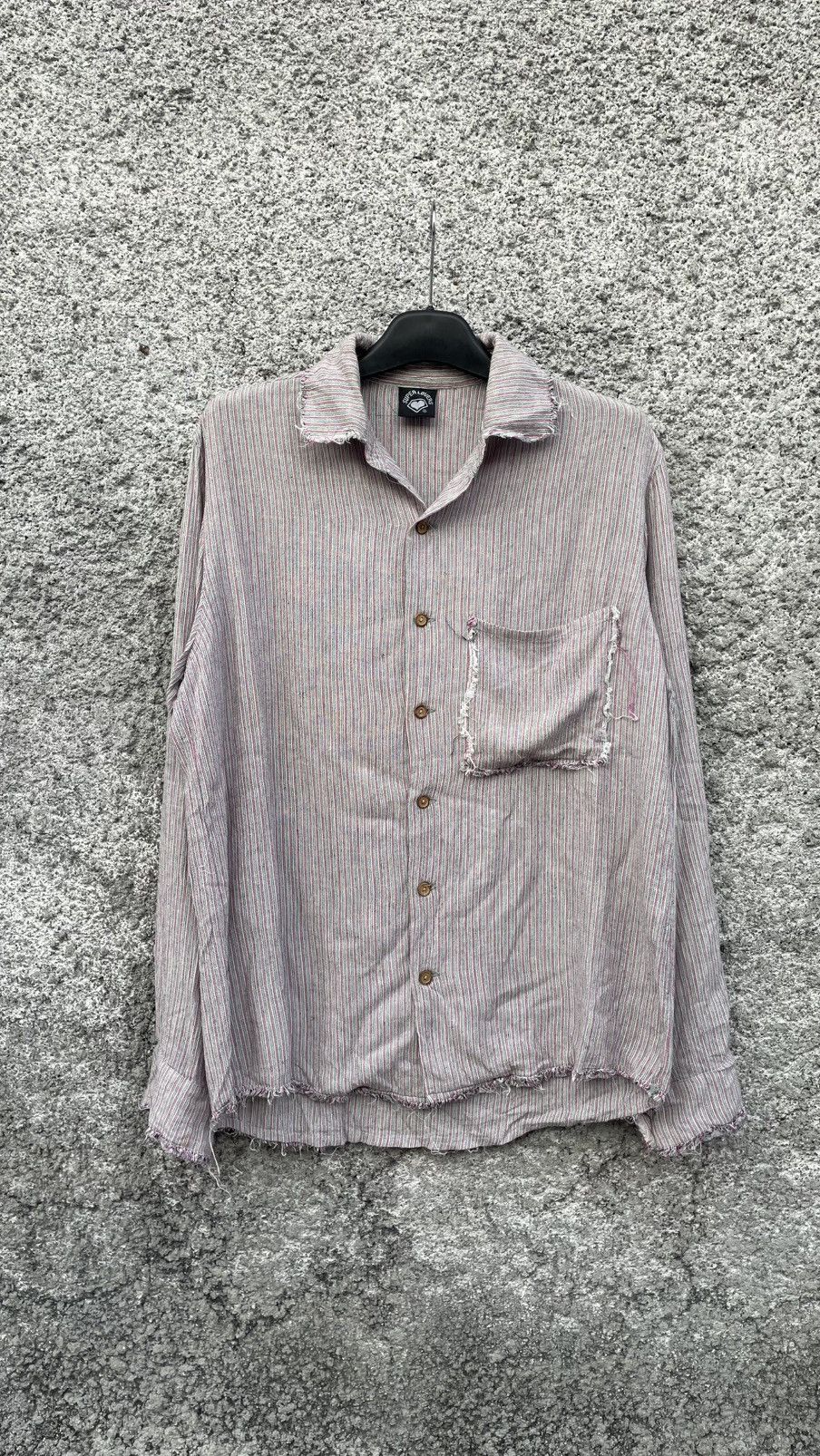 Super Lovers Super Lover Shirt Button Up Distressed Design Size US M / EU 48-50 / 2 - 1 Thumbnail