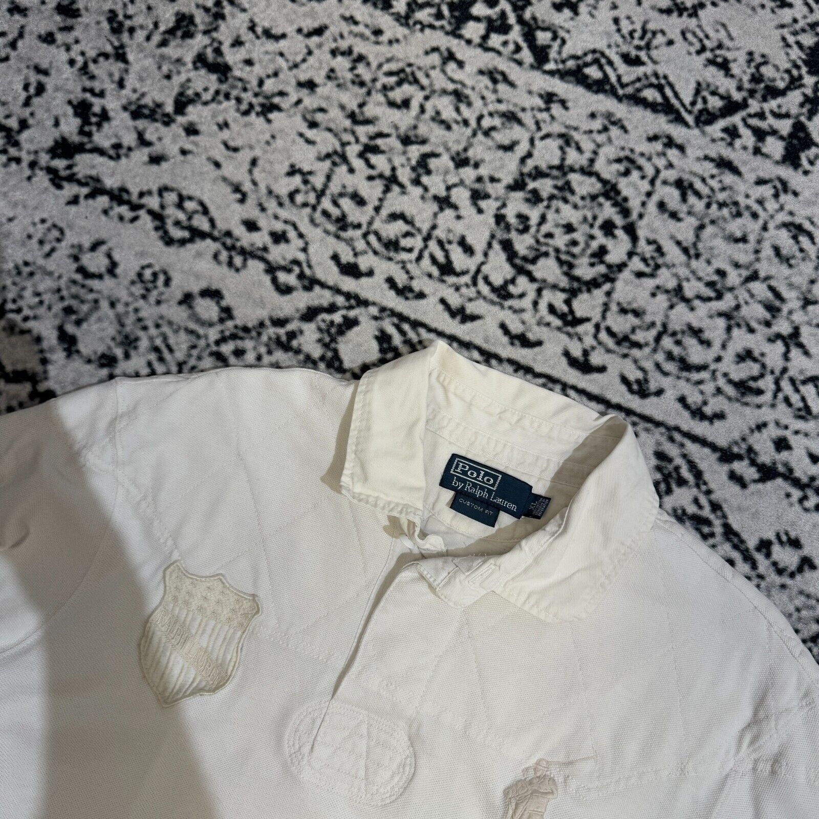 Ralph Lauren Vintage Ralph Lauren White Cotton Polo Shirt Size XL USA Size US XL / EU 56 / 4 - 7 Thumbnail