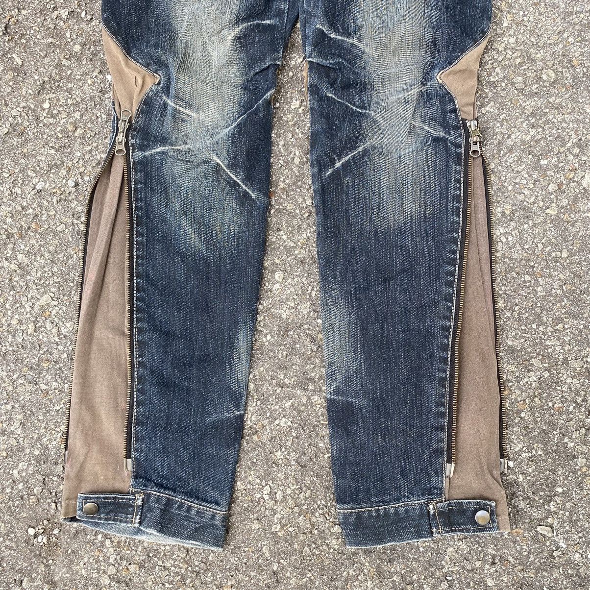 If Six Was Nine PPFM Bush Pant Jeans Hybrid Bondage Punk Style Denim Grunge Size US 31 - 2 Thumbnail