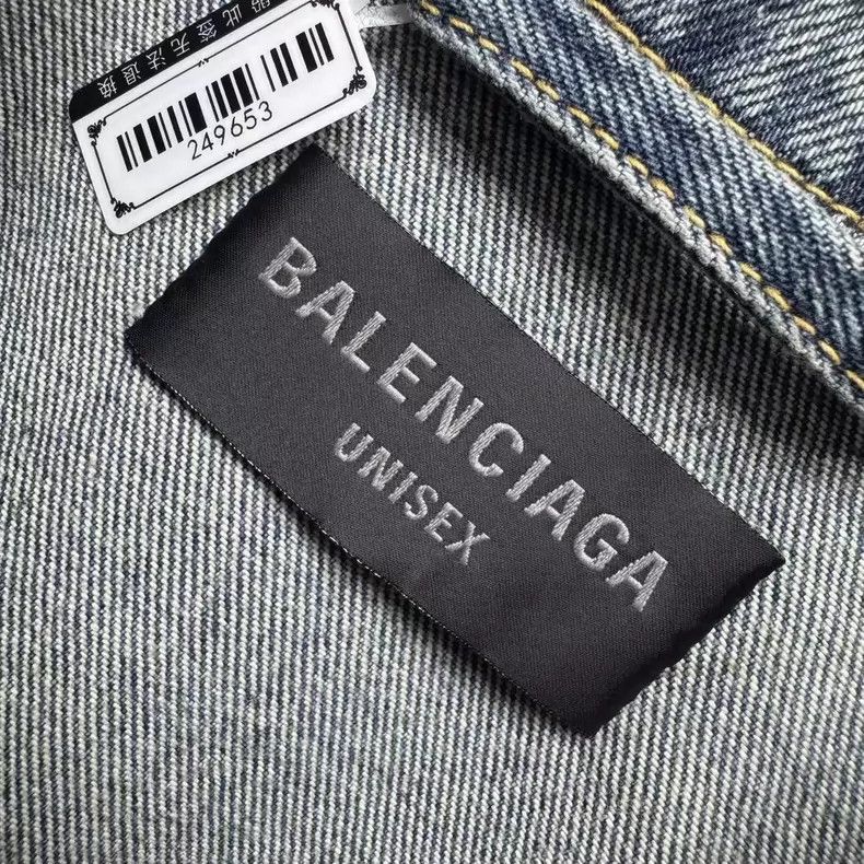 Balenciaga Balenciaga Blue full print logo denim jacket Size US S / EU 44-46 / 1 - 4 Thumbnail
