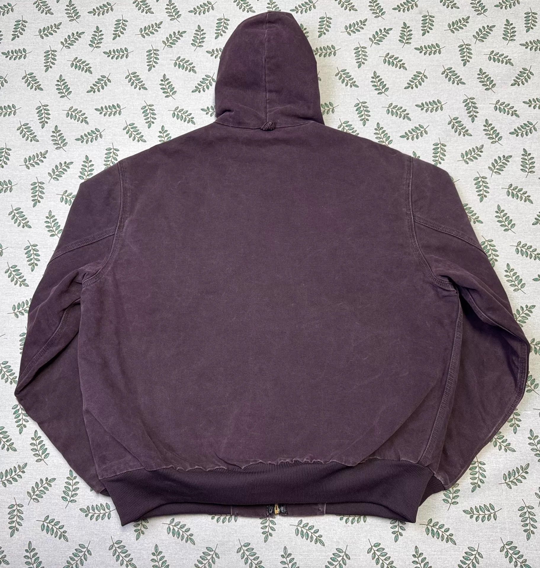 Carhartt Vintage Carhartt J06 Hooded XL Jacket Burgundy Size US XL / EU 56 / 4 - 5 Thumbnail