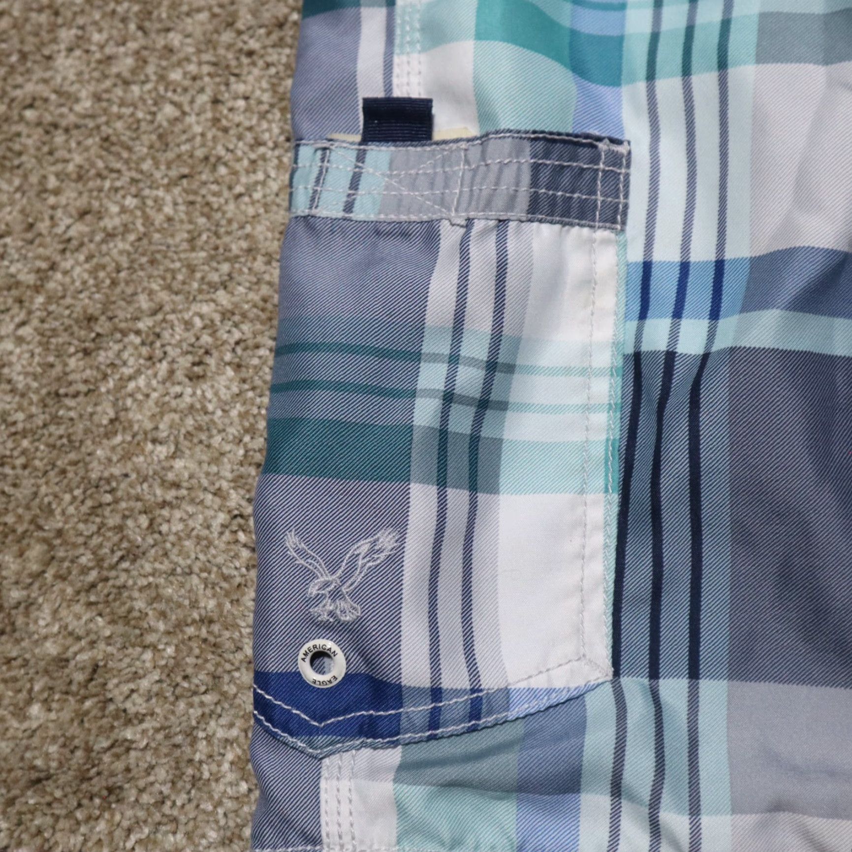 American Eagle Outfitters American Eagle Outfitters Trunks Bottom Mens M Plaid Swim Shorts Multicolor Beach Surfing 90s? Size US 31 - 2 Thumbnail