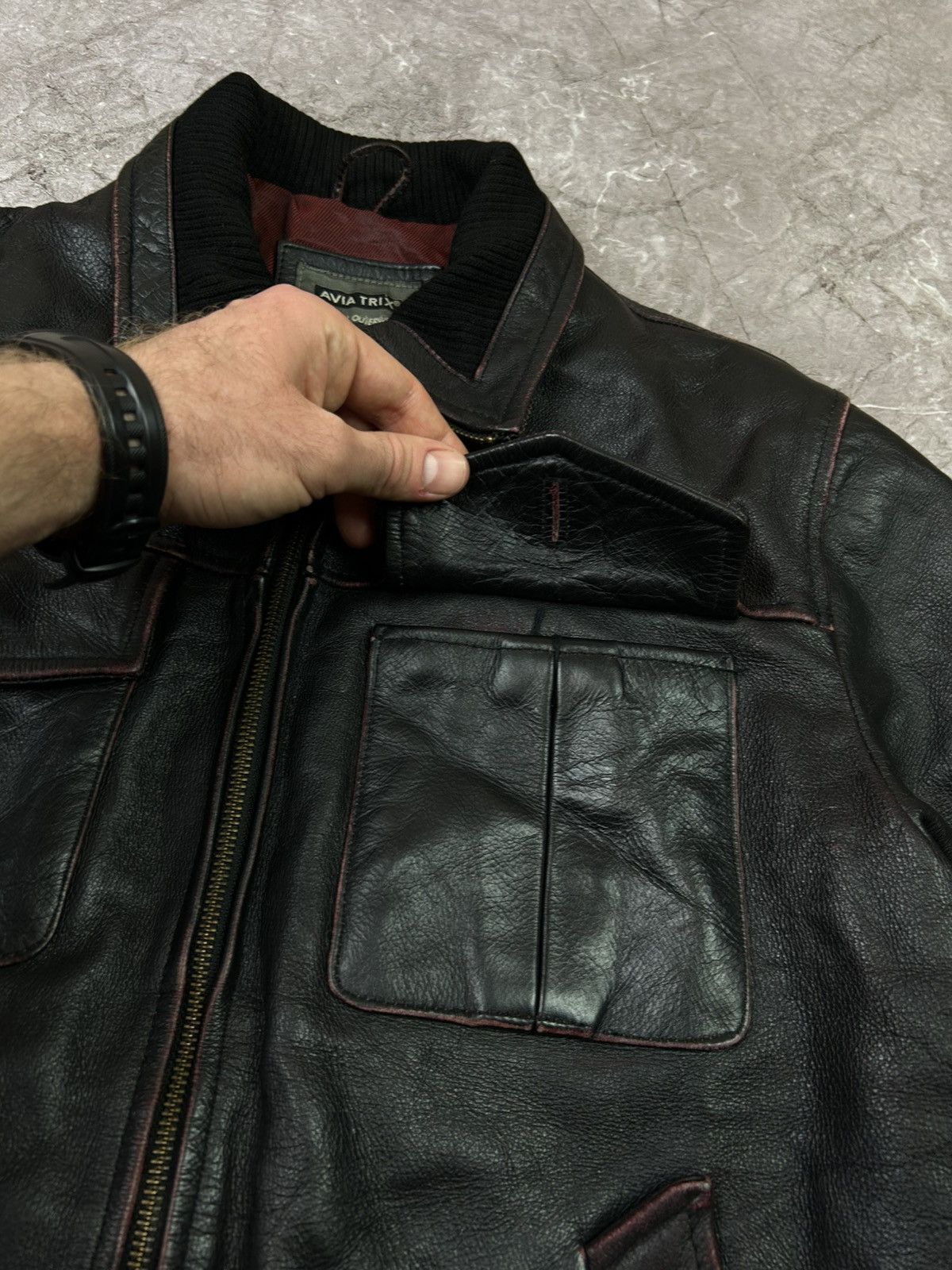 Japanese Brand Vintage washed avant garde leather jacket Size US S / EU 44-46 / 1 - 8 Thumbnail