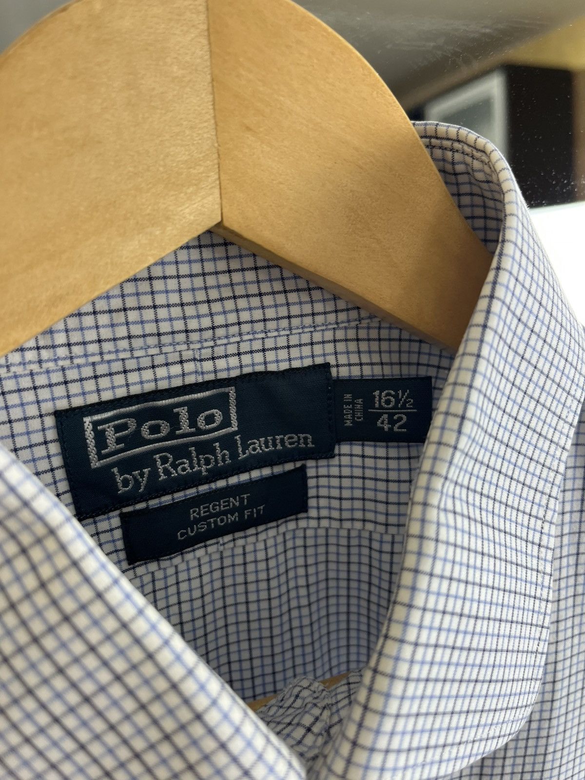 Polo Ralph Lauren Polo Ralph Lauren Regent CustomFit Spread Collar Check Shirt Size US XL / EU 56 / 4 - 2 Thumbnail