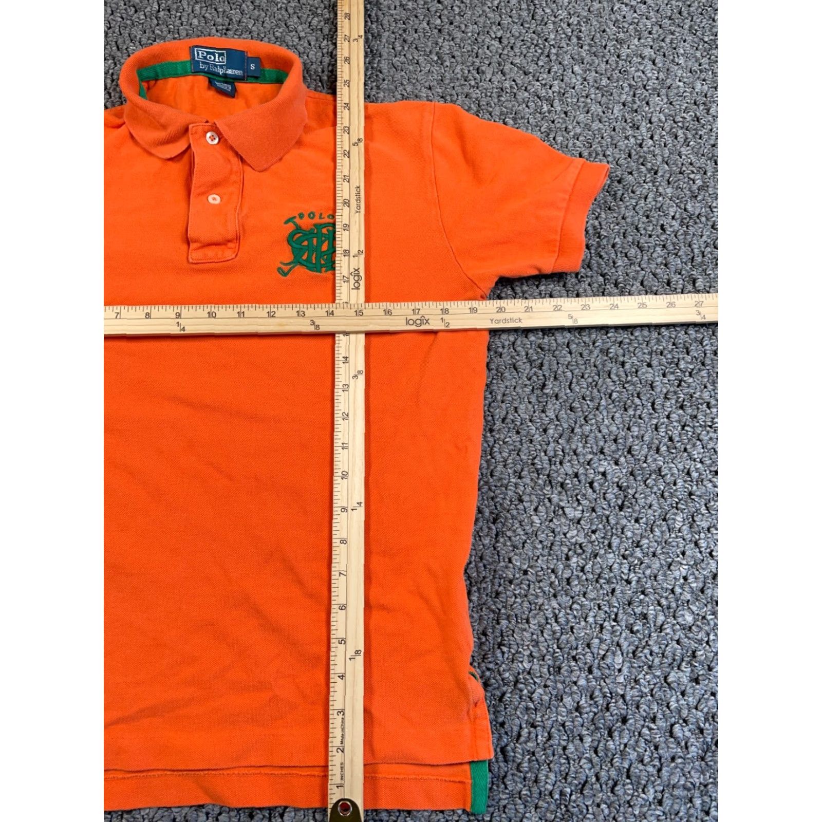 Polo Ralph Lauren Polo Ralph Lauren Embroidered Polo Shirt Adult Small Orange Pique Cotton Preppy Retro Mens Size US S / EU 44-46 / 1 - 4 Thumbnail