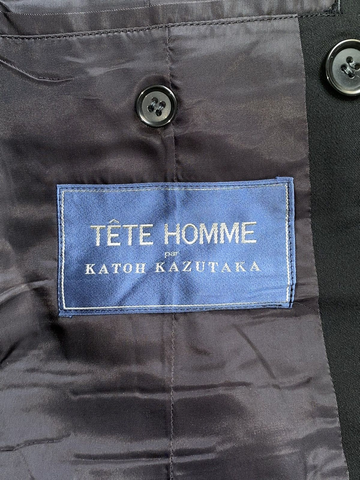 Tete Homme TETE HOMME Black Suit Size 54L - 7 Thumbnail