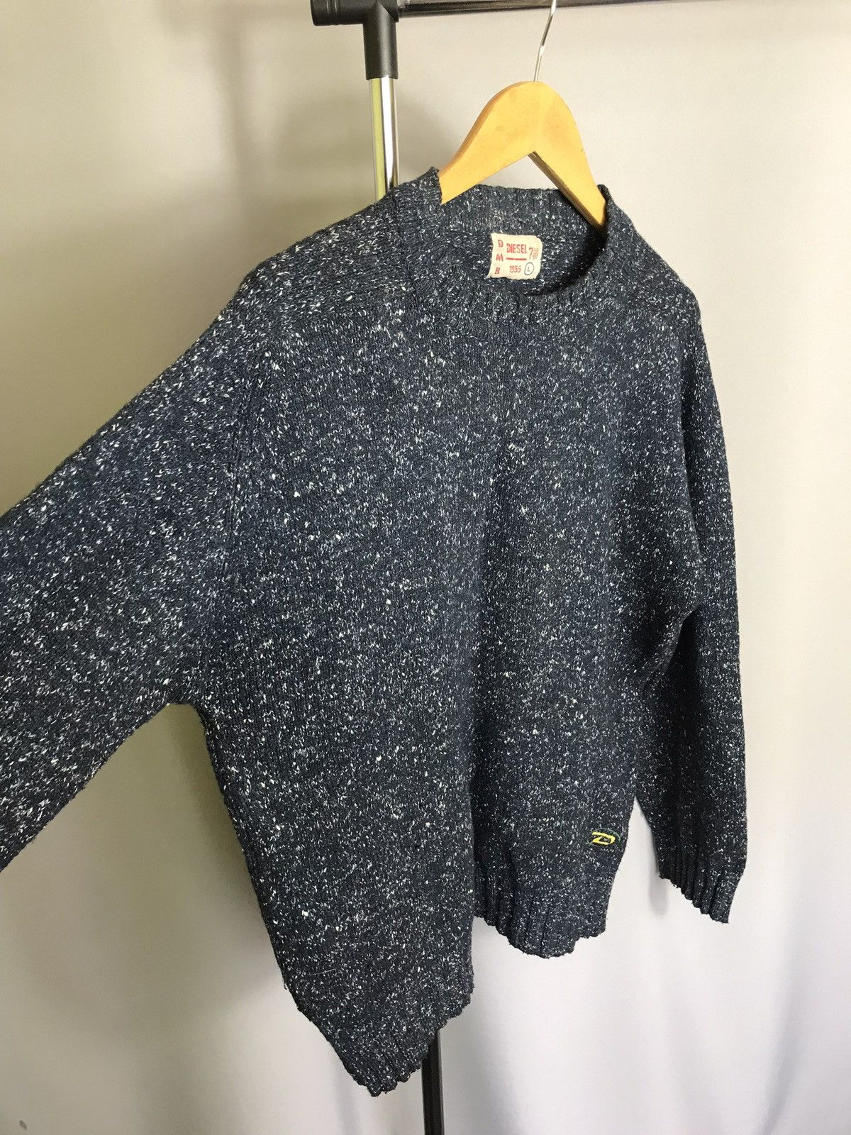 Diesel × Vintage Rare Diesel DMB 1955 Sweater Wool Knit Blue Long Sleeve Size US L / EU 52-54 / 3 - 5 Thumbnail