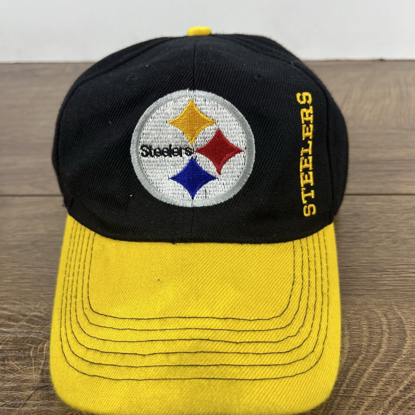 Other Pittsburgh Steelers Hat Yellow Bill Black Hat Adjustable Bla Size ONE SIZE - 8 Thumbnail