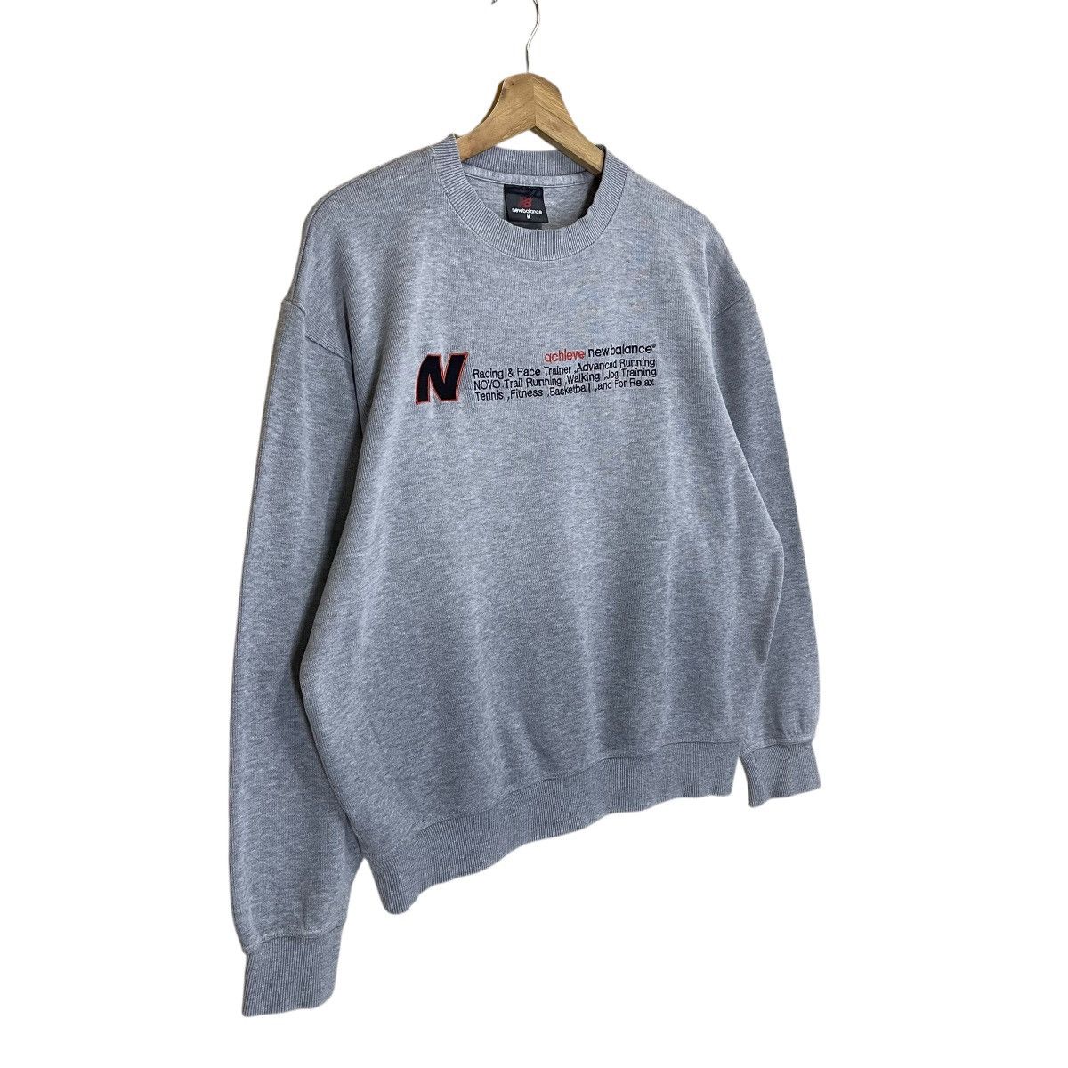 Japanese Brand New Balance Spellout Logo Pullover Sweatshirt Size S Size US M / EU 48-50 / 2 - 2 Thumbnail