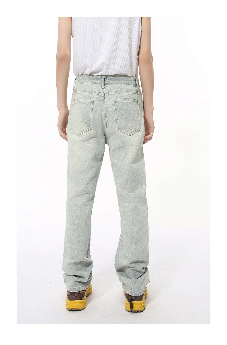 Japanese Brand × Jean Washed distressed retro casual all-match slim jeans Size US 32 / EU 48 - 2 Thumbnail