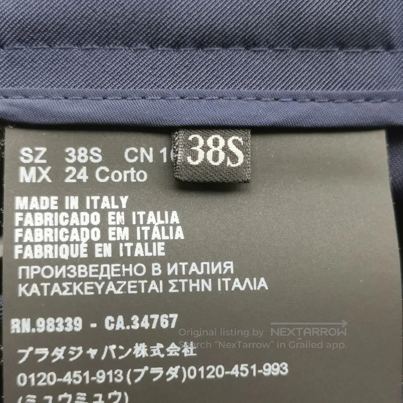 Prada Prada Logo Trousers in Navy Blue, Size 38 . Size 37" - 6 Thumbnail