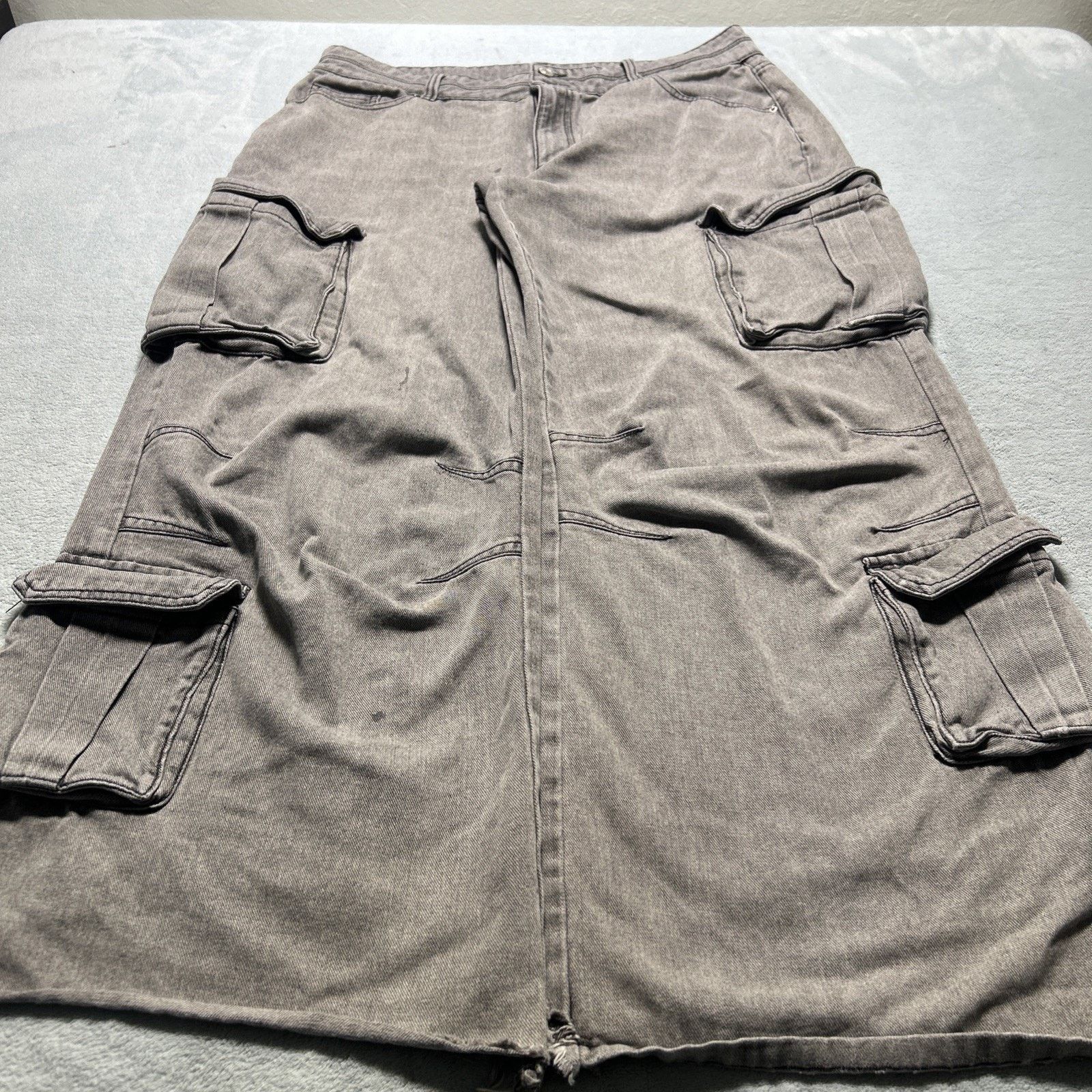 Tripp NYC Cargo Beyond Baggy Jeans Women XL 37x29 Hamilton Wide Ripped Size 37" - 3 Thumbnail