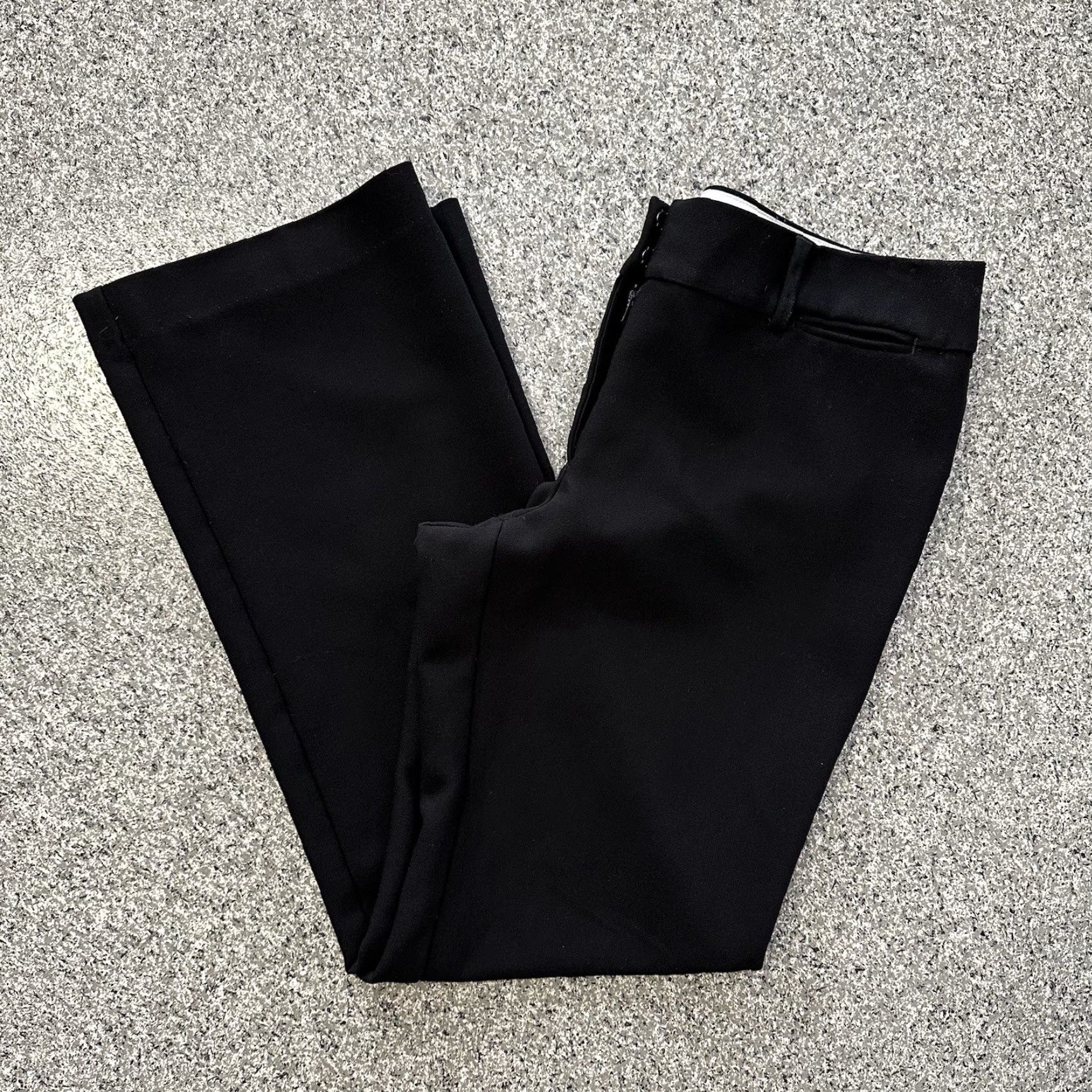 Loft Loft Marisa Pants Womens 8 Dress Pants Straight Black 33x31 High Rise Pockets Stretch Regular Size 24" / US 00 / IT 34 - 2 Thumbnail
