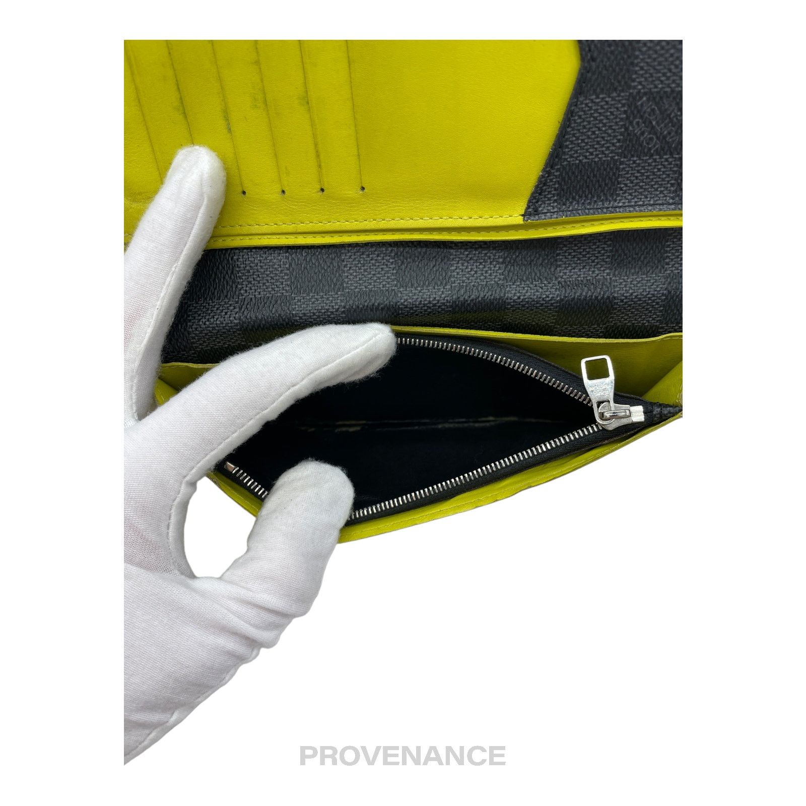Louis Vuitton 🔴 Louis Vuitton Brazza Long Wallet - Damier Graphite Yellow Size ONE SIZE - 8 Thumbnail