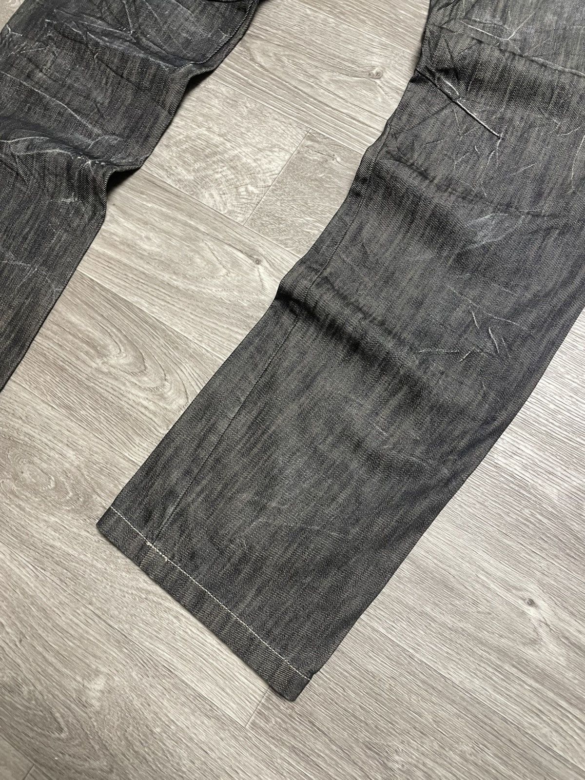 Other Vintage Mondo Distressed Skull Graphic Patchwork Jeans Denim Size US 36 / EU 52 - 19 Thumbnail