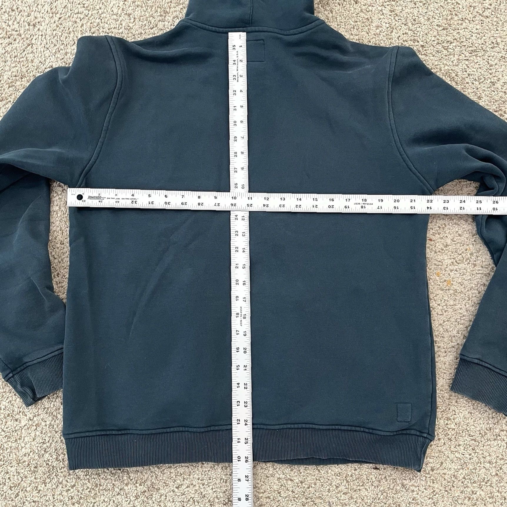 Vuori VUORI Peloton Zip Up Hoodie Sweatshirt Blue Mens Large Rise Shine - Full Zip, Hooded, Pockets, Gym & Training, Athleisure, Unisex Adults, Blue, Size L Size US L / EU 52-54 / 3 - 5 Thumbnail