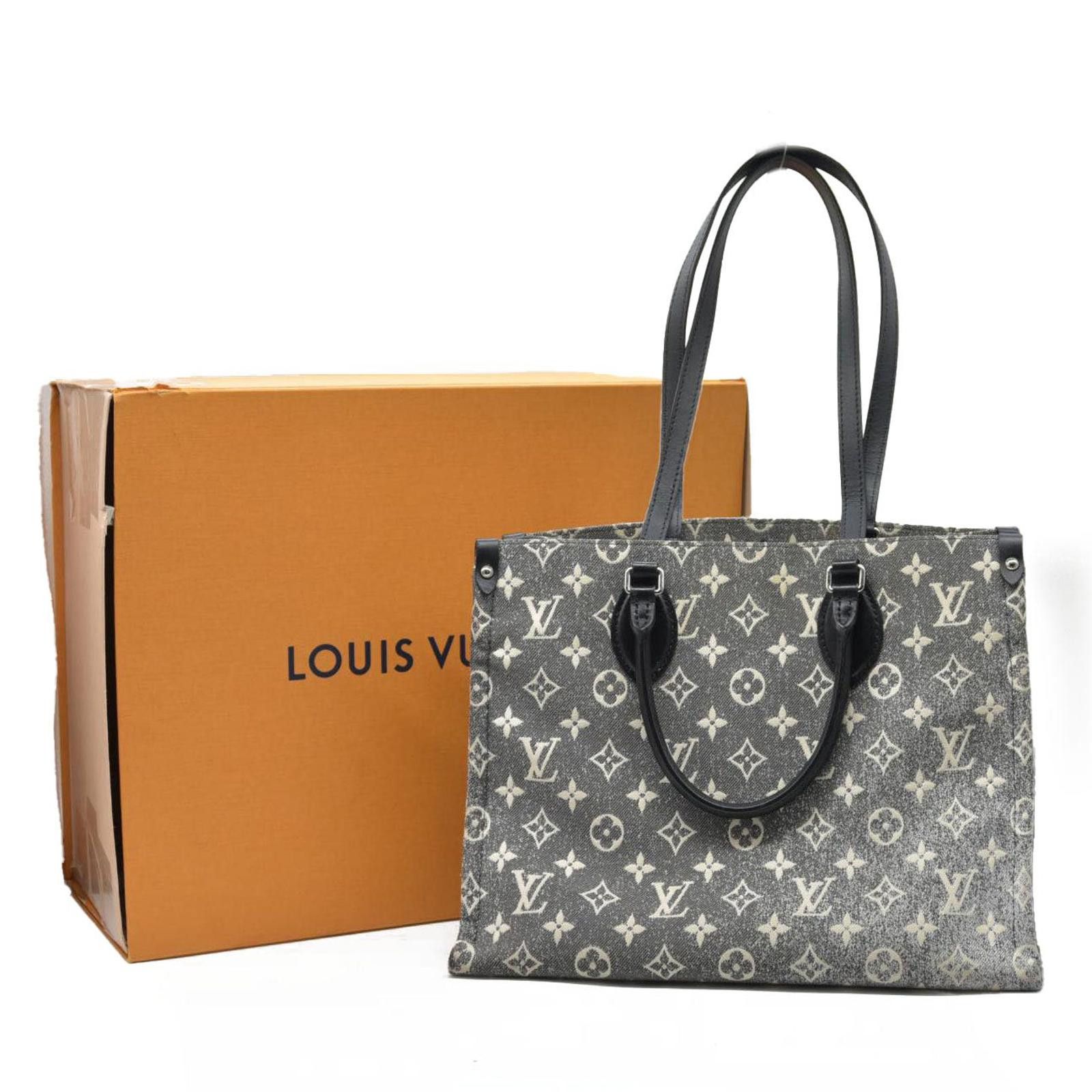 Louis Vuitton Louis Vuitton Monogram Jacquard Denim Onthego MM Black Size ONE SIZE - 1 Thumbnail
