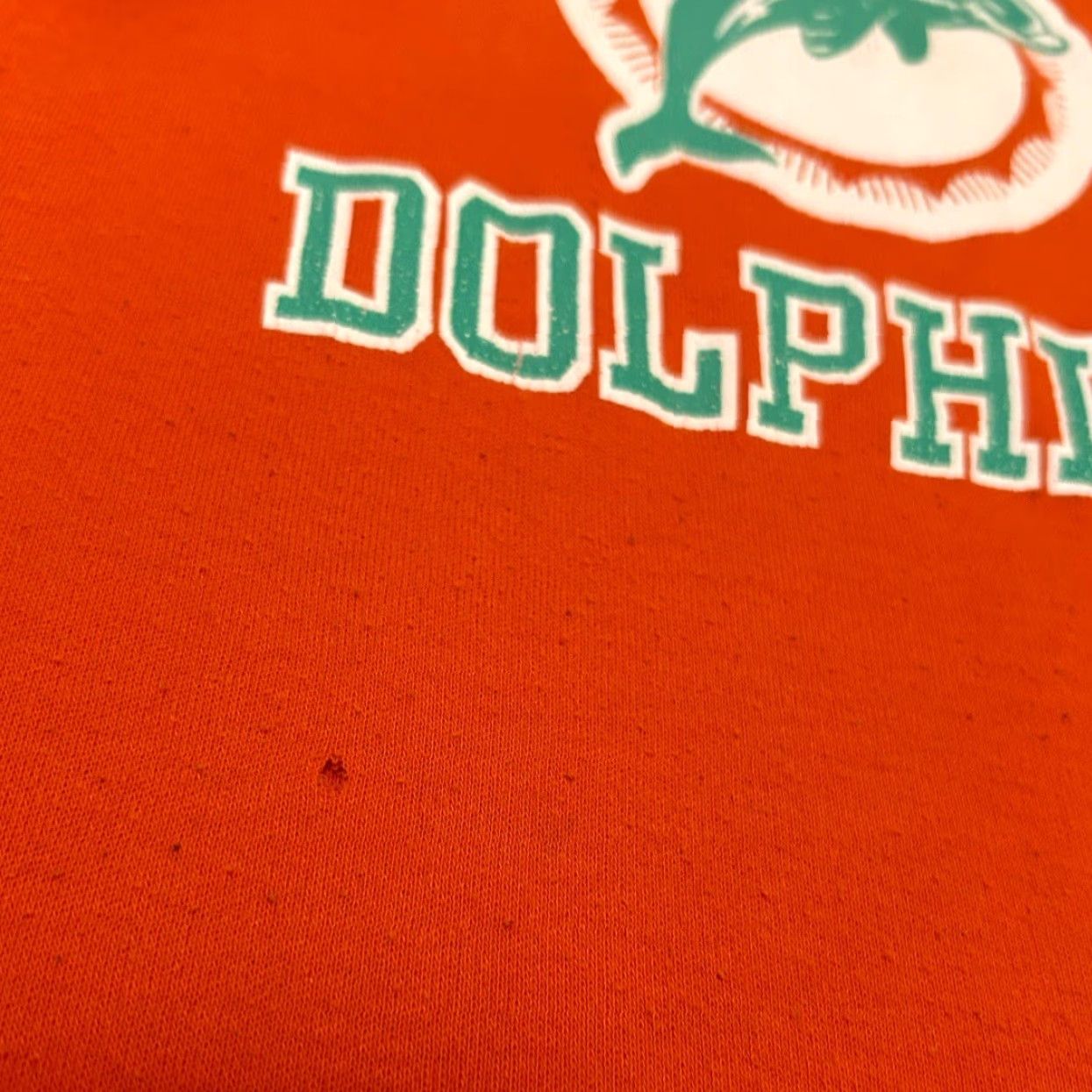 Logo 7 VINTAGE Miami Dolphins NFL Classic Logo 1980s VTG Shirt L Orange Men's Large 80s Sports Logo Size US L / EU 52-54 / 3 - 3 Thumbnail