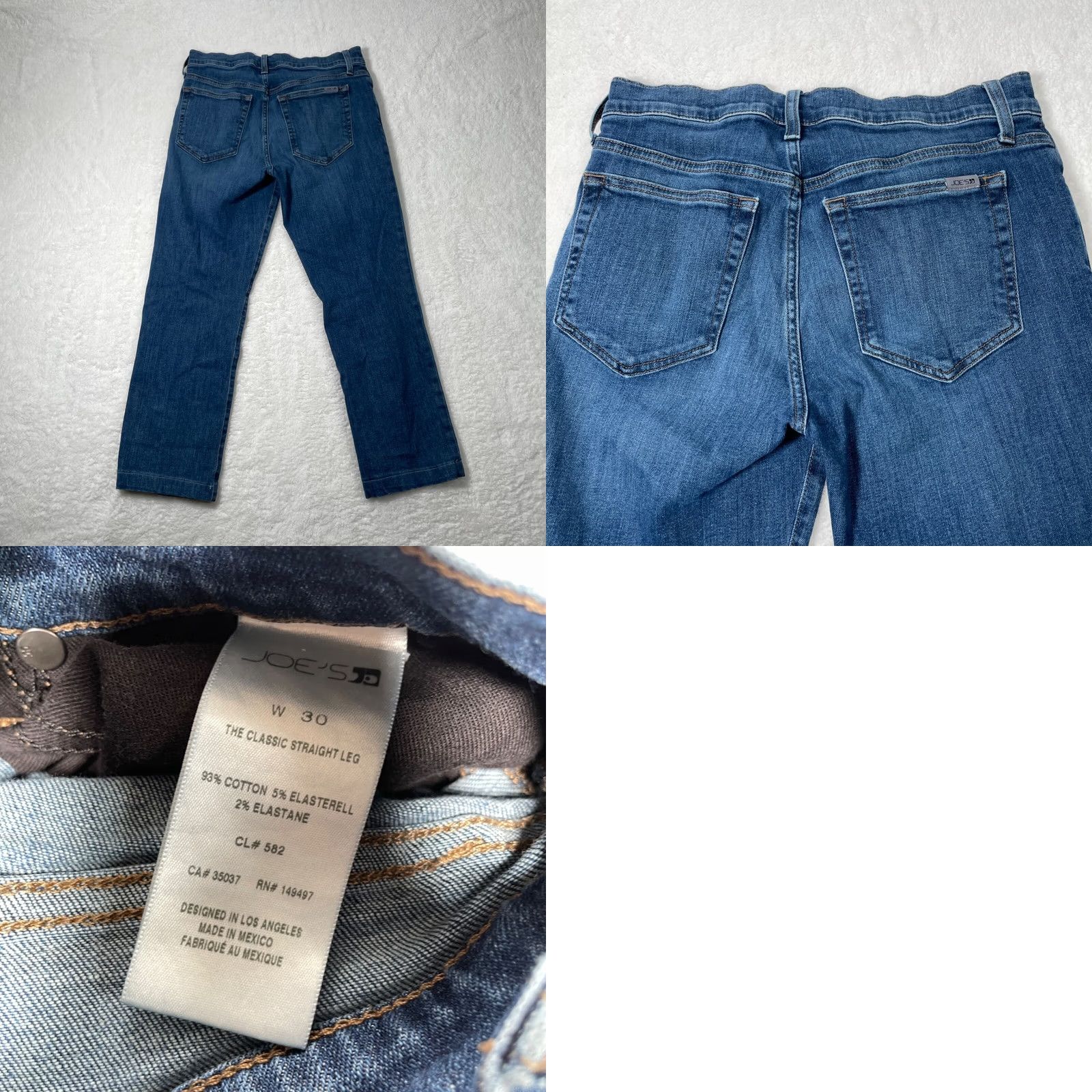 Vintage Joes Jeans Mens 30x25 Blue Denim Classic Straight Leg Jeans Dark Wash Casual Shirt? Size US 30 / EU 46 - 8 Thumbnail