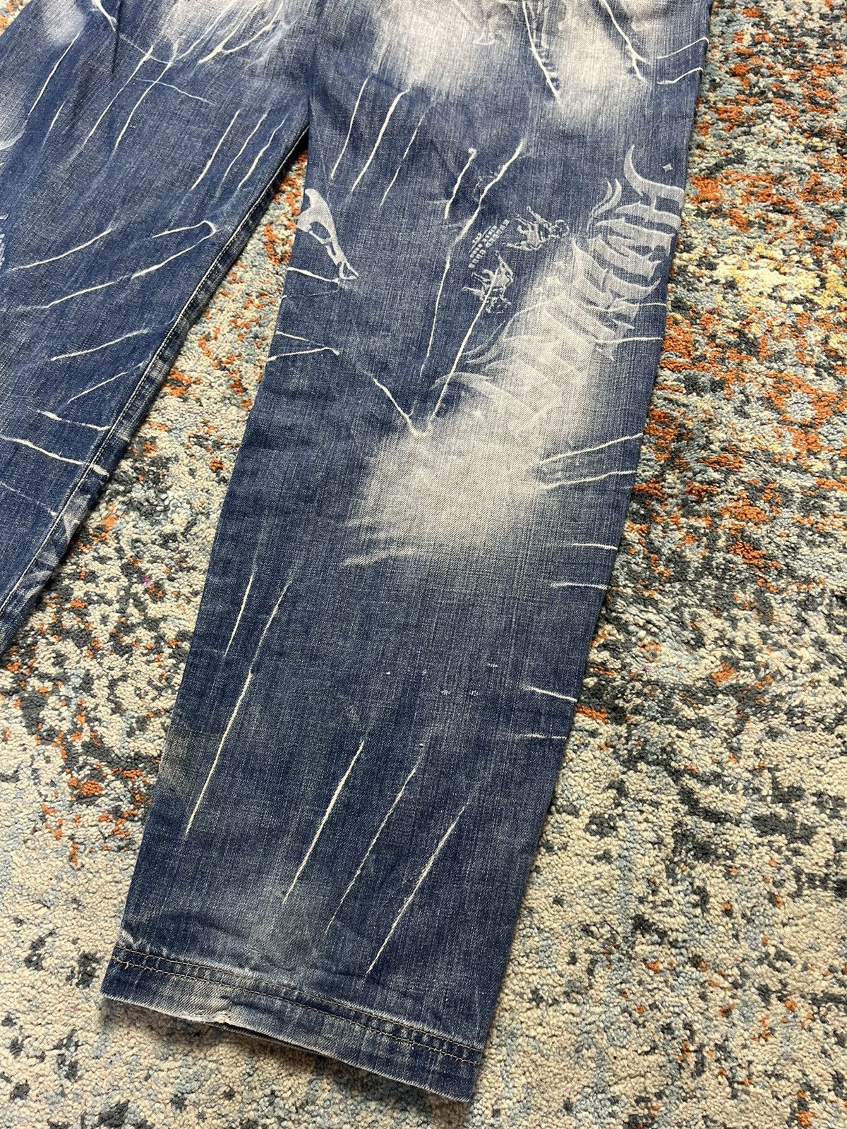 Japanese Brand × Vintage Vintage y2k Amstaff Wear print denim pitbull AOP graphic Size US 34 / EU 50 - 20 Thumbnail