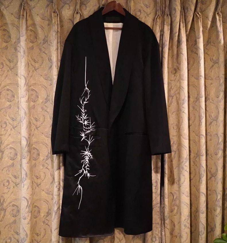 Haider Ackermann Haider Ackermann Wool embroidered long coat Size US S / EU 44-46 / 1 - 1 Thumbnail