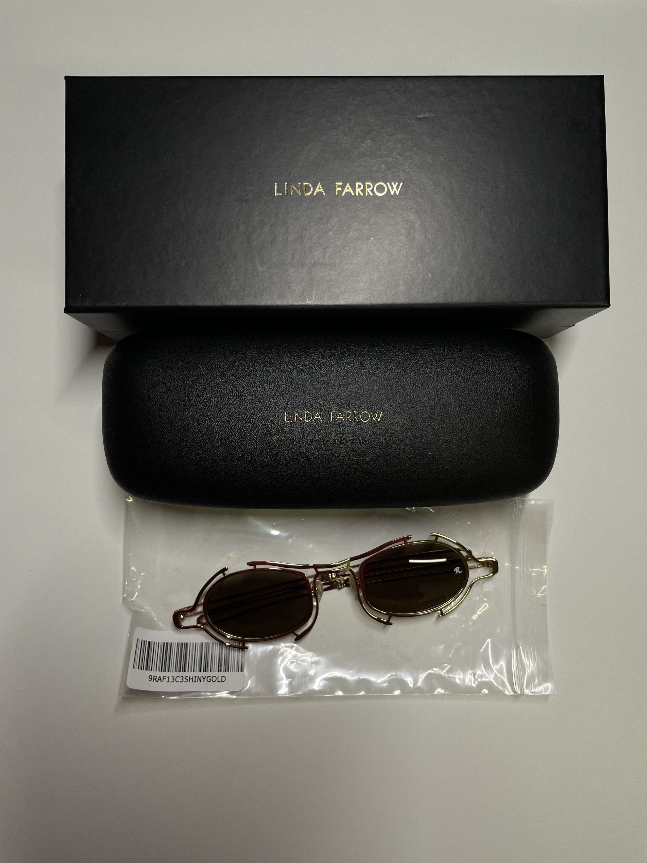 Linda Farrow Sunglasses. Grey And Silver. New With Tag, popular No Box.