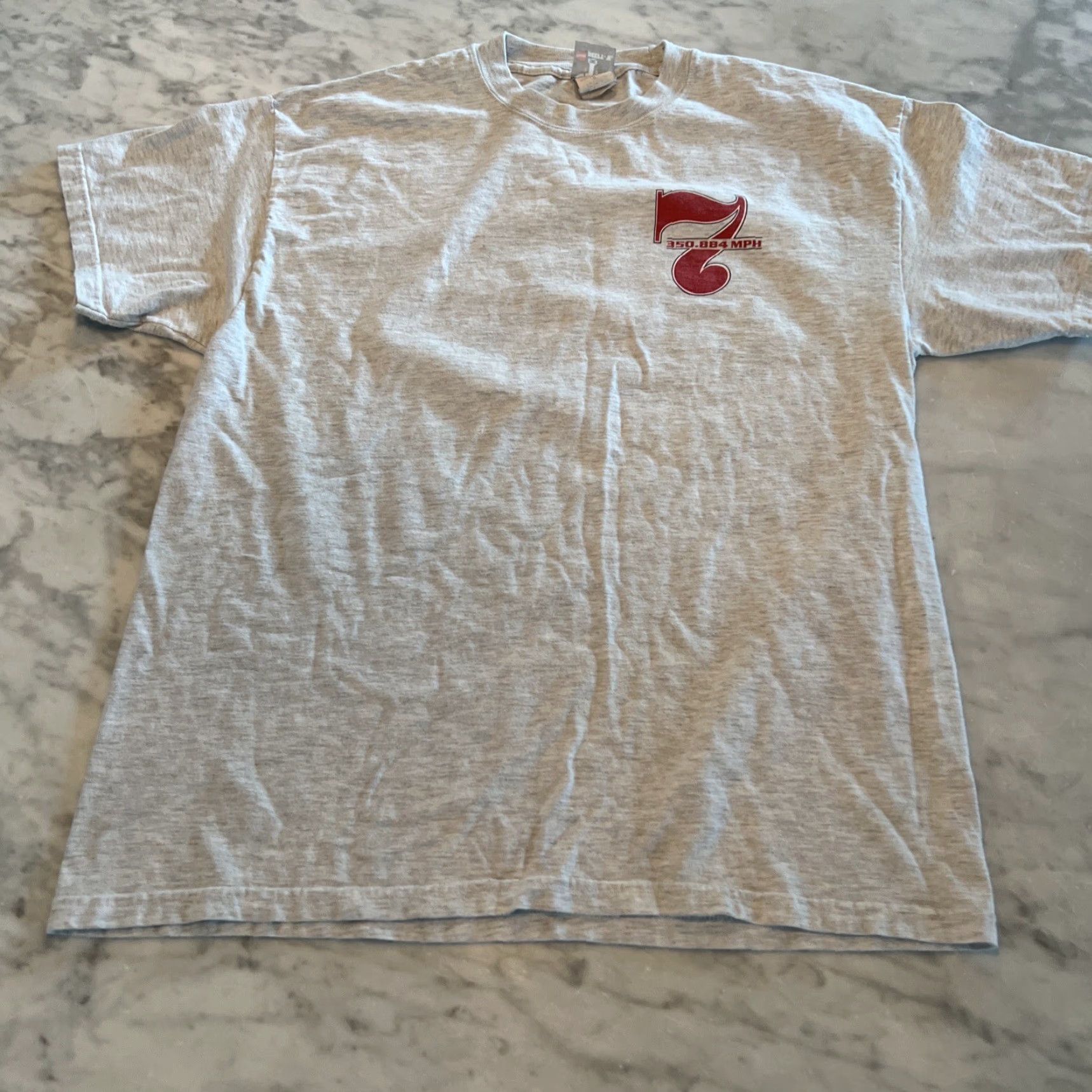 Vintage Hanes Beefy T T Shirt Men L Gray Graphic Print Motorcycle Chris Carr BUB 7 Double-Sided Pocket Crew Neck Size US L / EU 52-54 / 3 - 3 Thumbnail