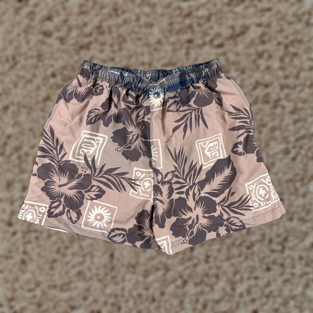 Tommy Bahama Tommy Bahama Swim Trunks Bottom Mens Medium Pink Blue Floral Lined 100% Nylon Pockets Lightweight Quick Dry Beach Aloha Designer Size US 31 - 1 Thumbnail