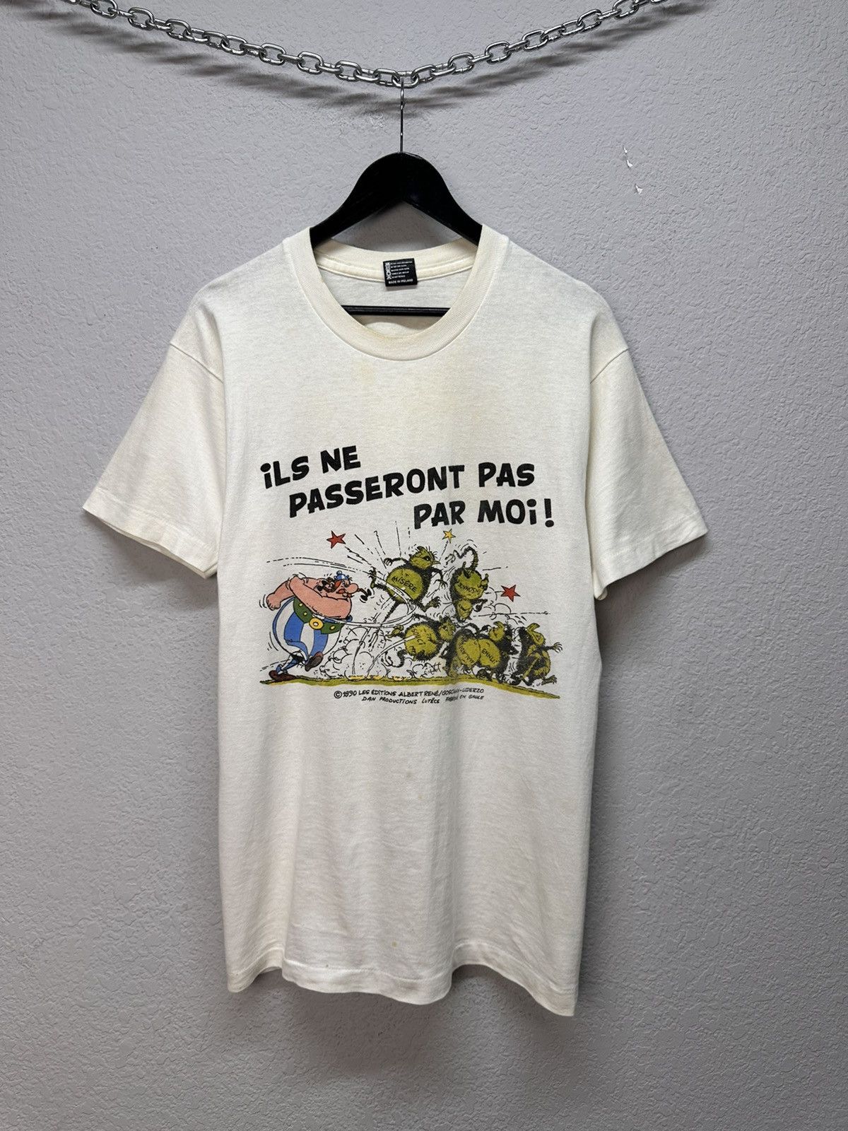 Band Tees Rare 1990 Asterix and Obelix Cartoon t shirt like tin tin Size US L / EU 52-54 / 3 - 1 Thumbnail