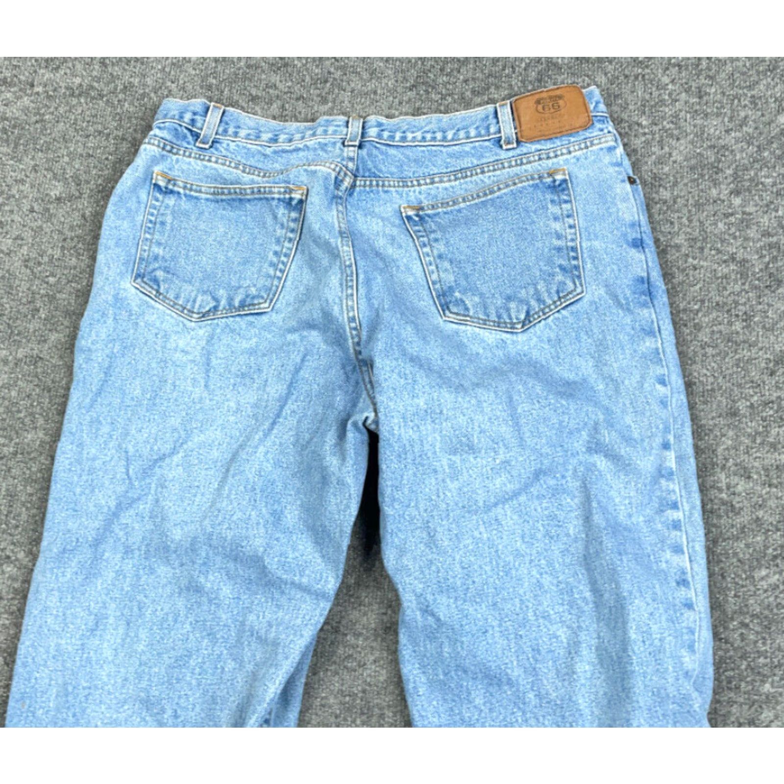 Route 66 VTG Y2K Distressed Jeans Men's 38 x 30 Blue Denim Relaxed Fit Straight Leg Size US 38 / EU 54 - 3 Thumbnail