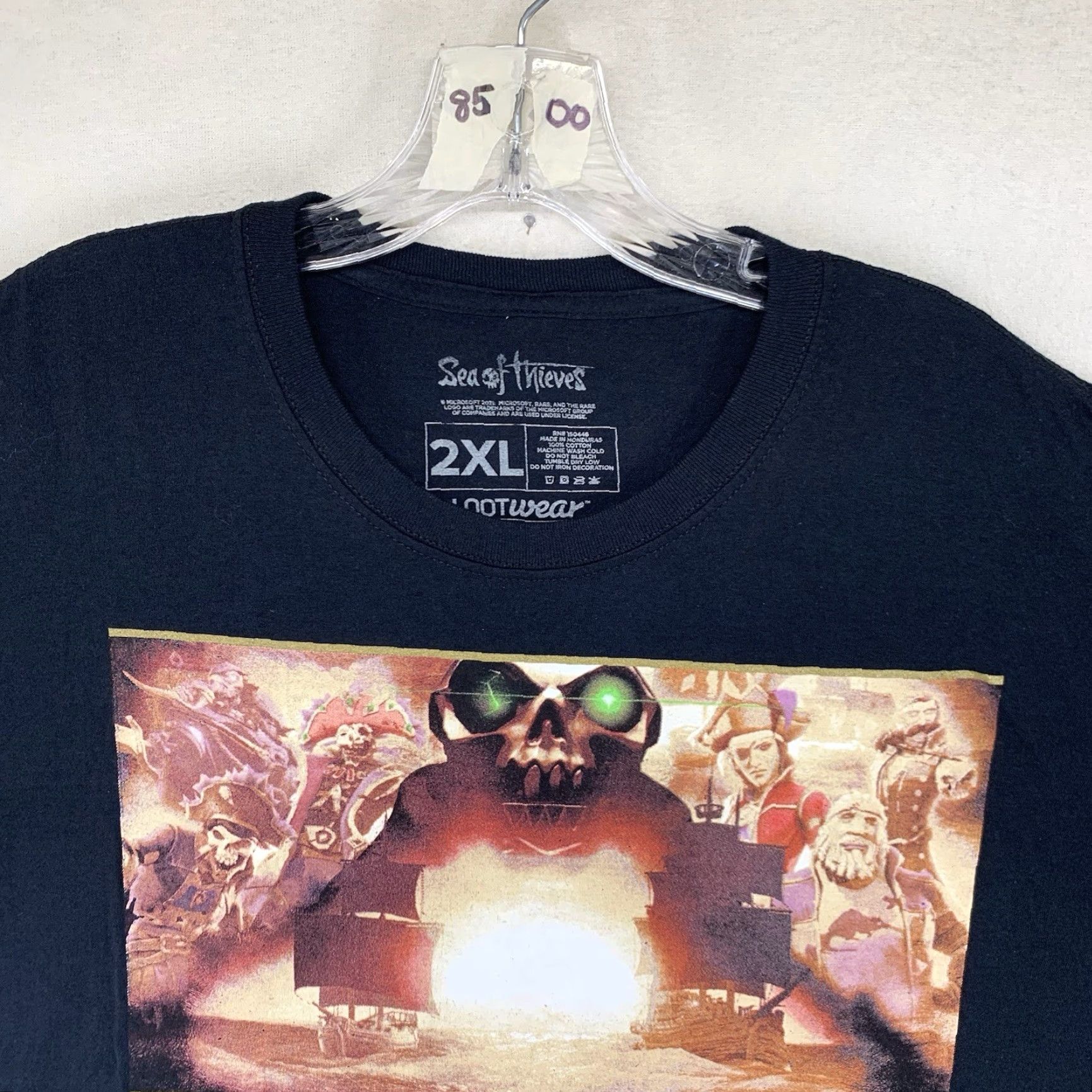 Vintage VINTAGE Sea of Thieves Video Game T-Shirt Men 2XL Black Short Sleeve Logo Glitter Gaming Size US XXL / EU 58 / 5 - 5 Thumbnail