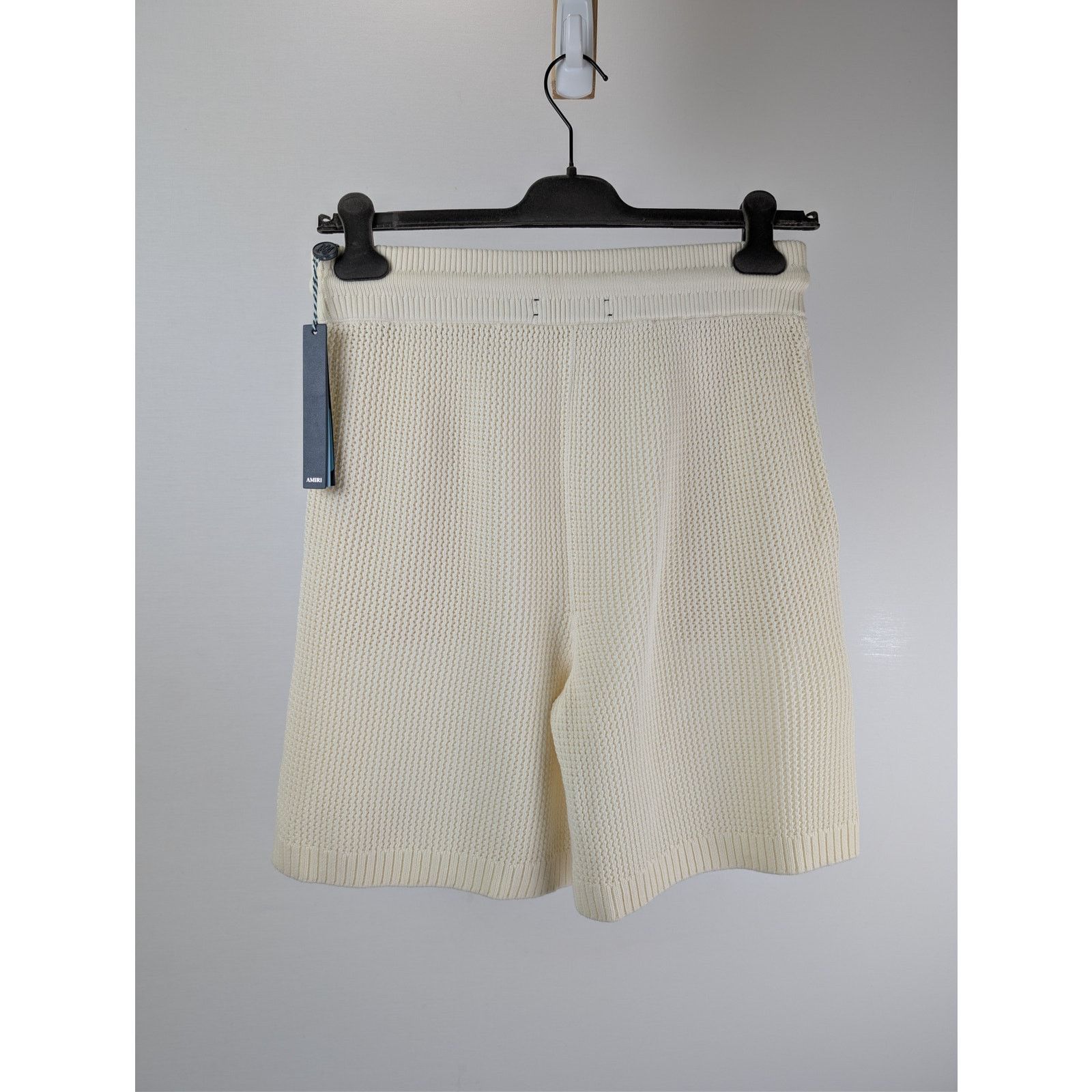Amiri o1rshd1 Amiri Crochet Mesh Short Shorts in Ivory Size US 38 / EU 54 - 13 Thumbnail