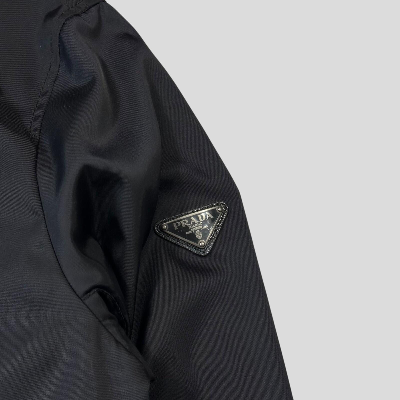 Prada Prada Milano 2018 Black Gabardine Nylon Triangle Bomber - M Size US M / EU 48-50 / 2 - 3 Thumbnail