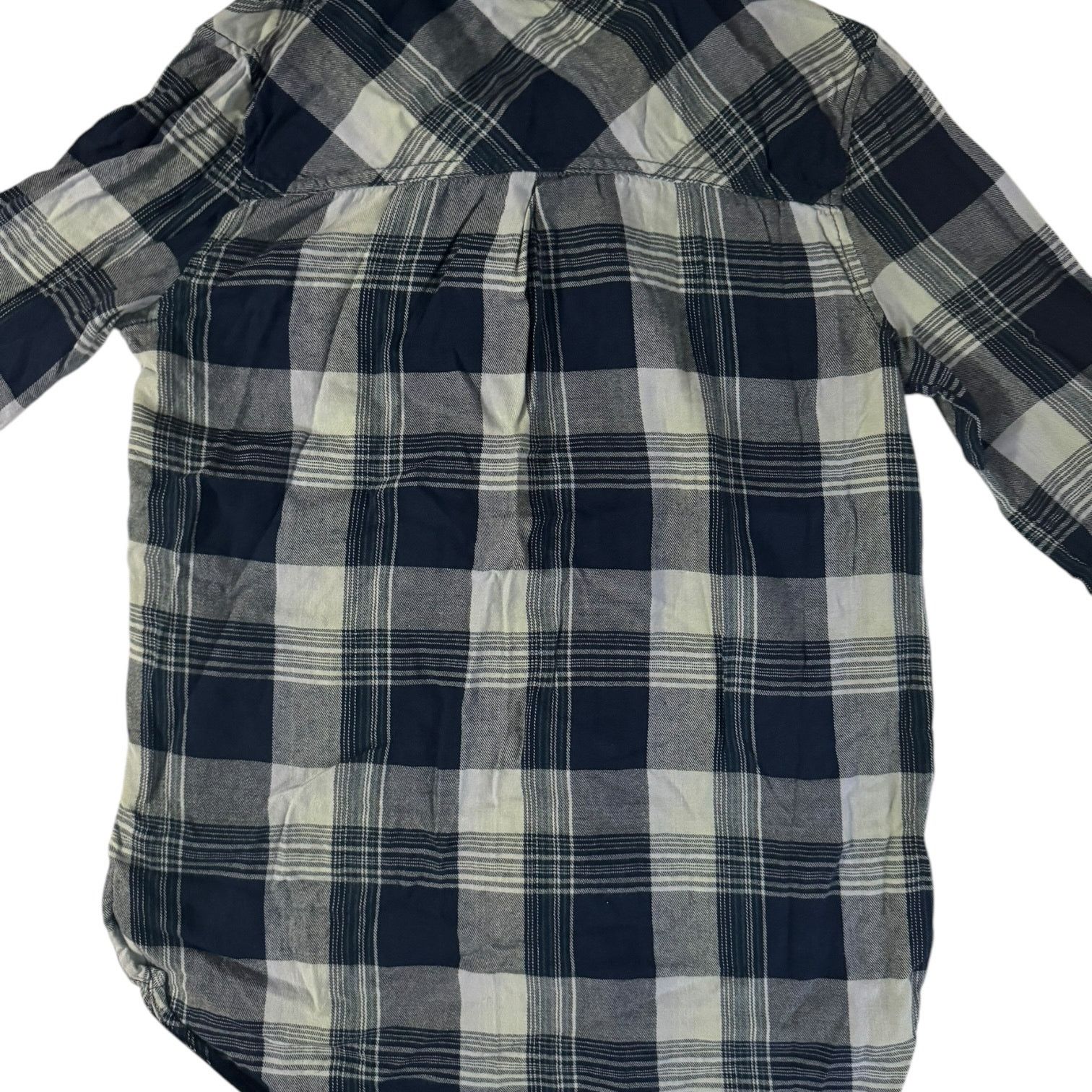 Other Mudd Blue On Blue Plaid Top Soft Flannel Silver Accents MD Size M / US 6-8 / IT 42-44 - 3 Thumbnail