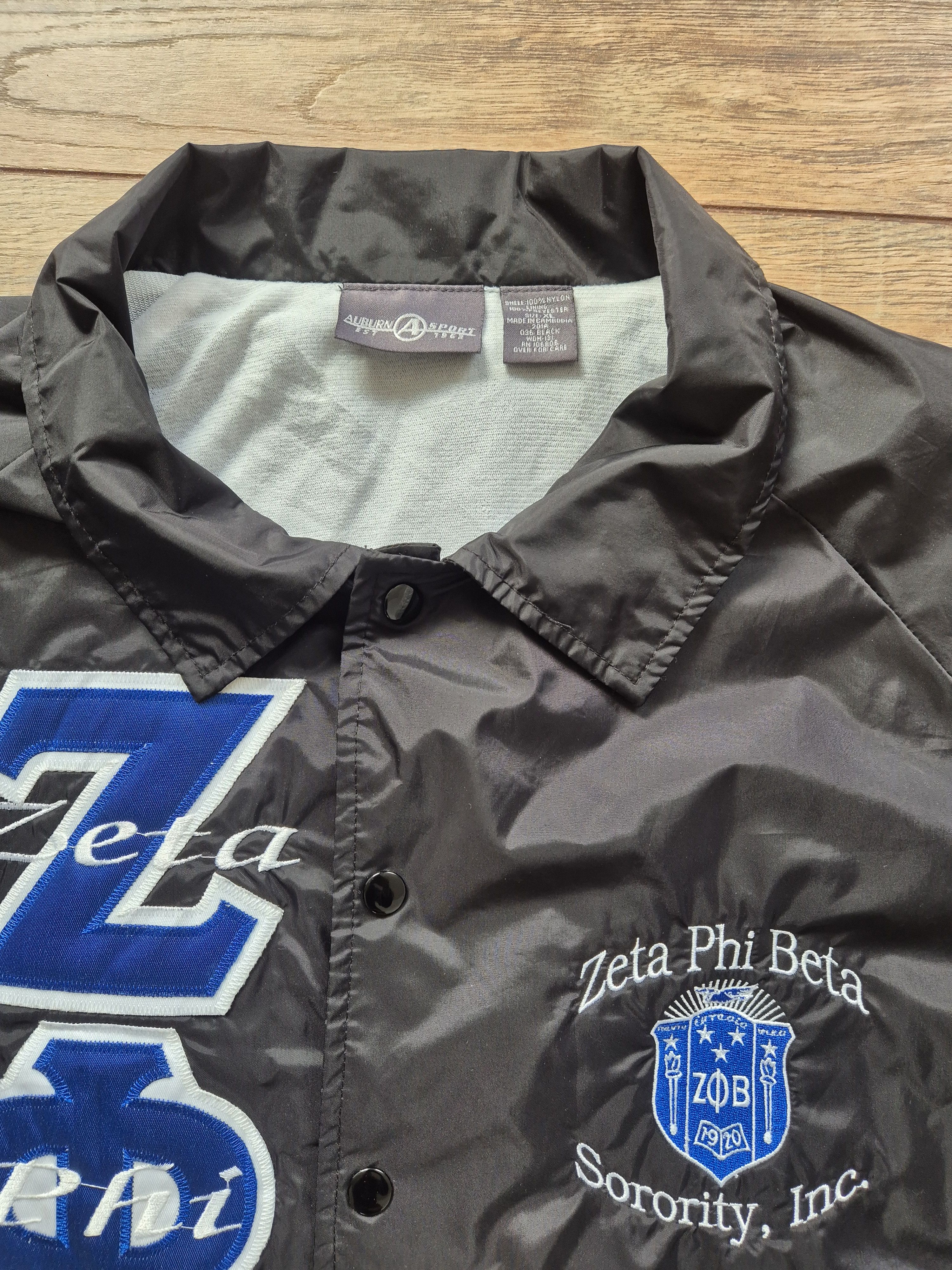 Auburn Sportswear Zeta Phi Beta coach jacket varsity usa Size US XL / EU 56 / 4 - 3 Thumbnail