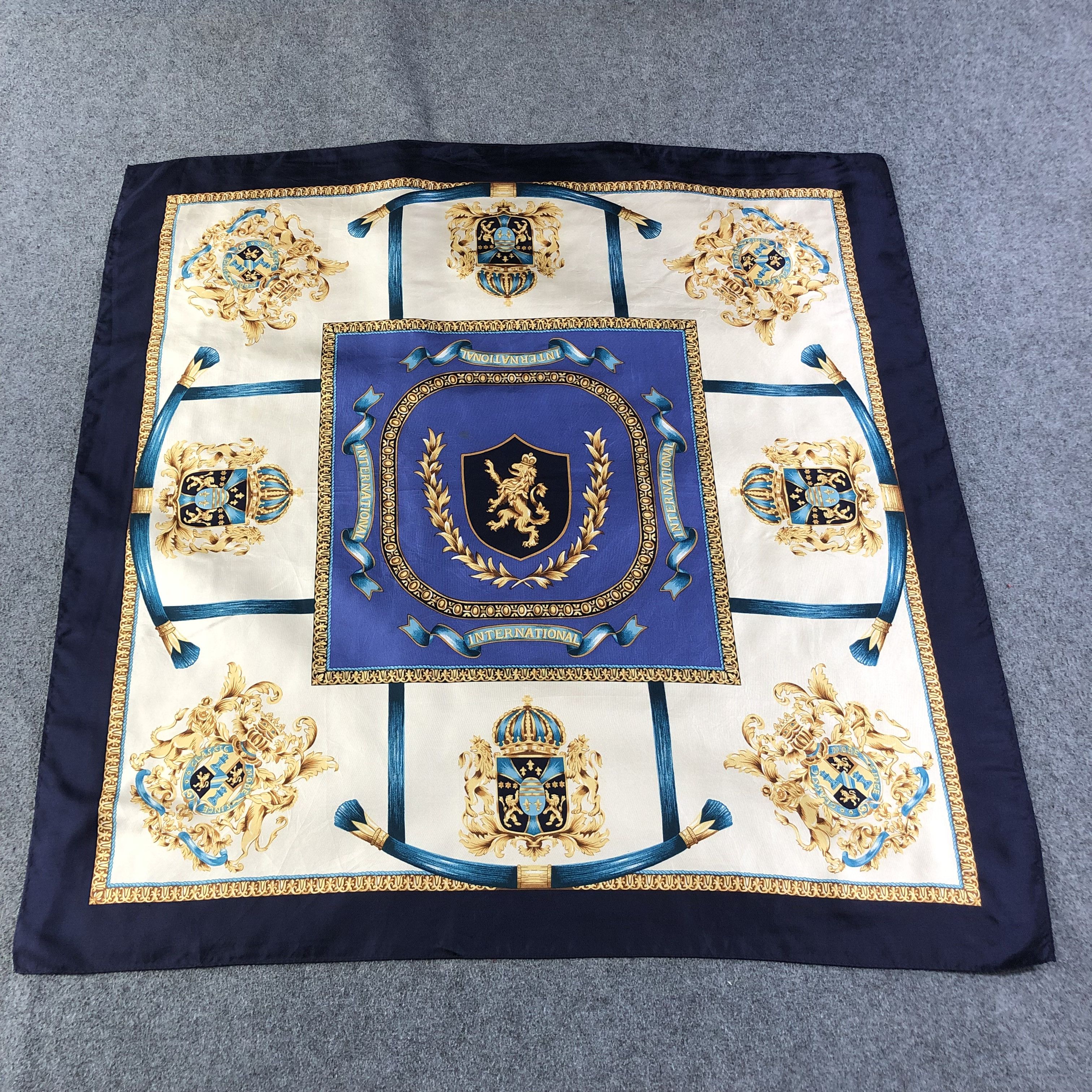Japanese Brand Intermode Lion Luxury Silk Scarf M686 Size ONE SIZE - 1 Thumbnail