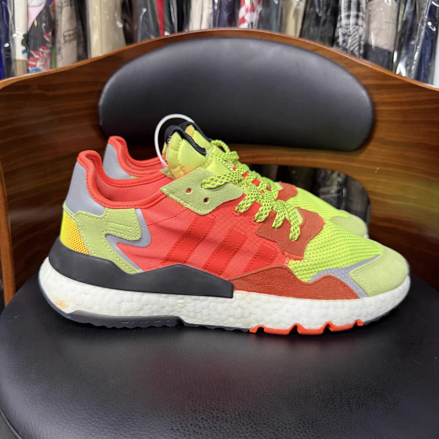 Adidas adidas Nite Jogger Road Safety Yellow Orange Sneakers Size US 11.5 / EU 44-45 - 4 Thumbnail