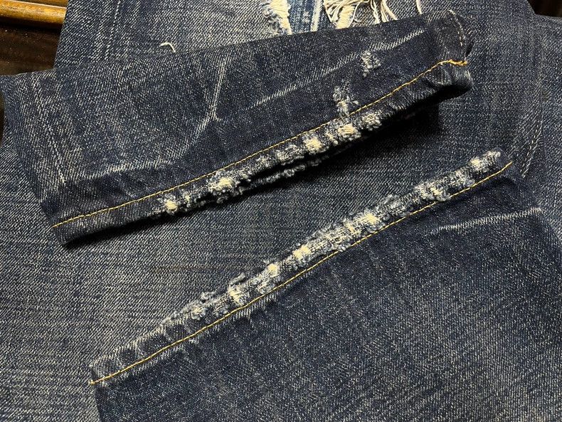 RRL Ralph Lauren RRL Ralph Lauren Knife cut patch damages Niuwang jeans Size US 32 / EU 48 - 7 Thumbnail