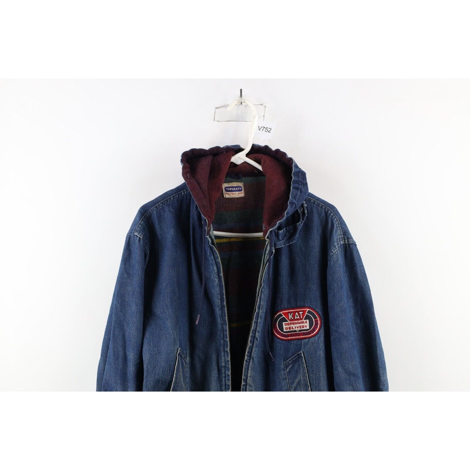 Vintage Vintage 50s Montgomery Ward Blanket Lined Denim Jacket Size US XL / EU 56 / 4 - 2 Thumbnail