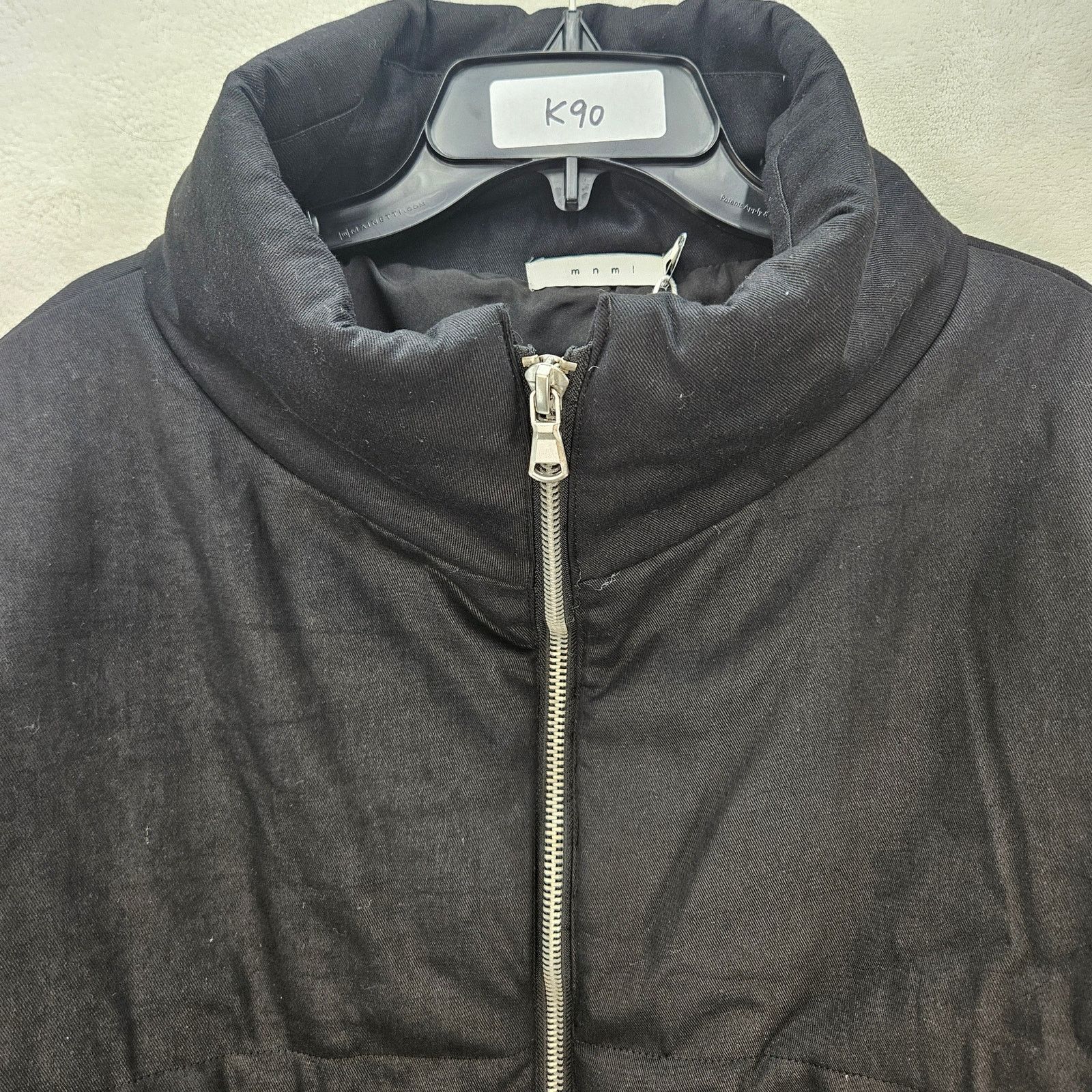 MNML MNML MEN'S XXL BLACK LINEN STYLE PUFFER JACKET NWOT Size US XXL / EU 58 / 5 - 2 Thumbnail