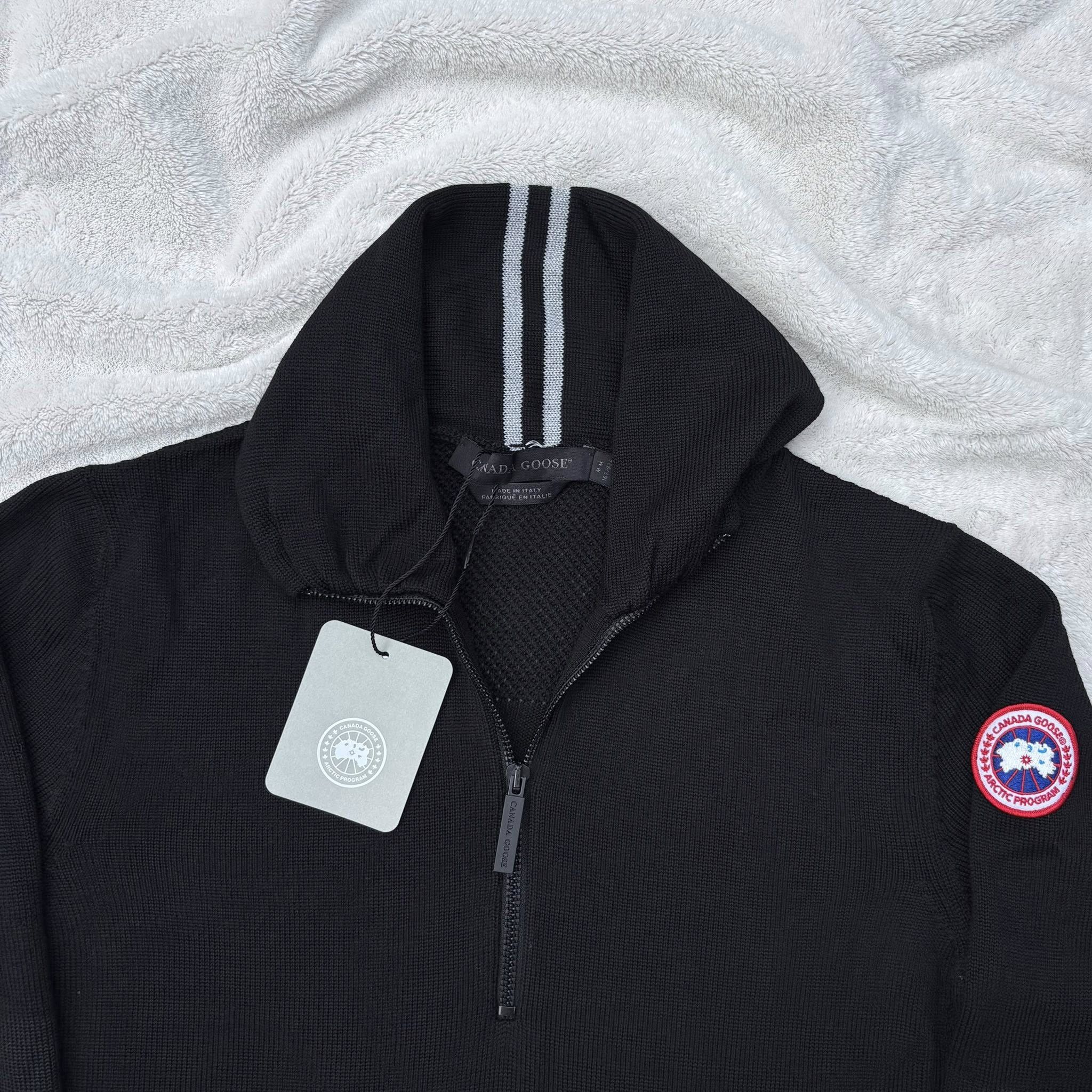 Canada Goose Canada Goose Black Fairhaven Wool 1/2 Zip Sweater Size M / US 6-8 / IT 42-44 - 3 Thumbnail