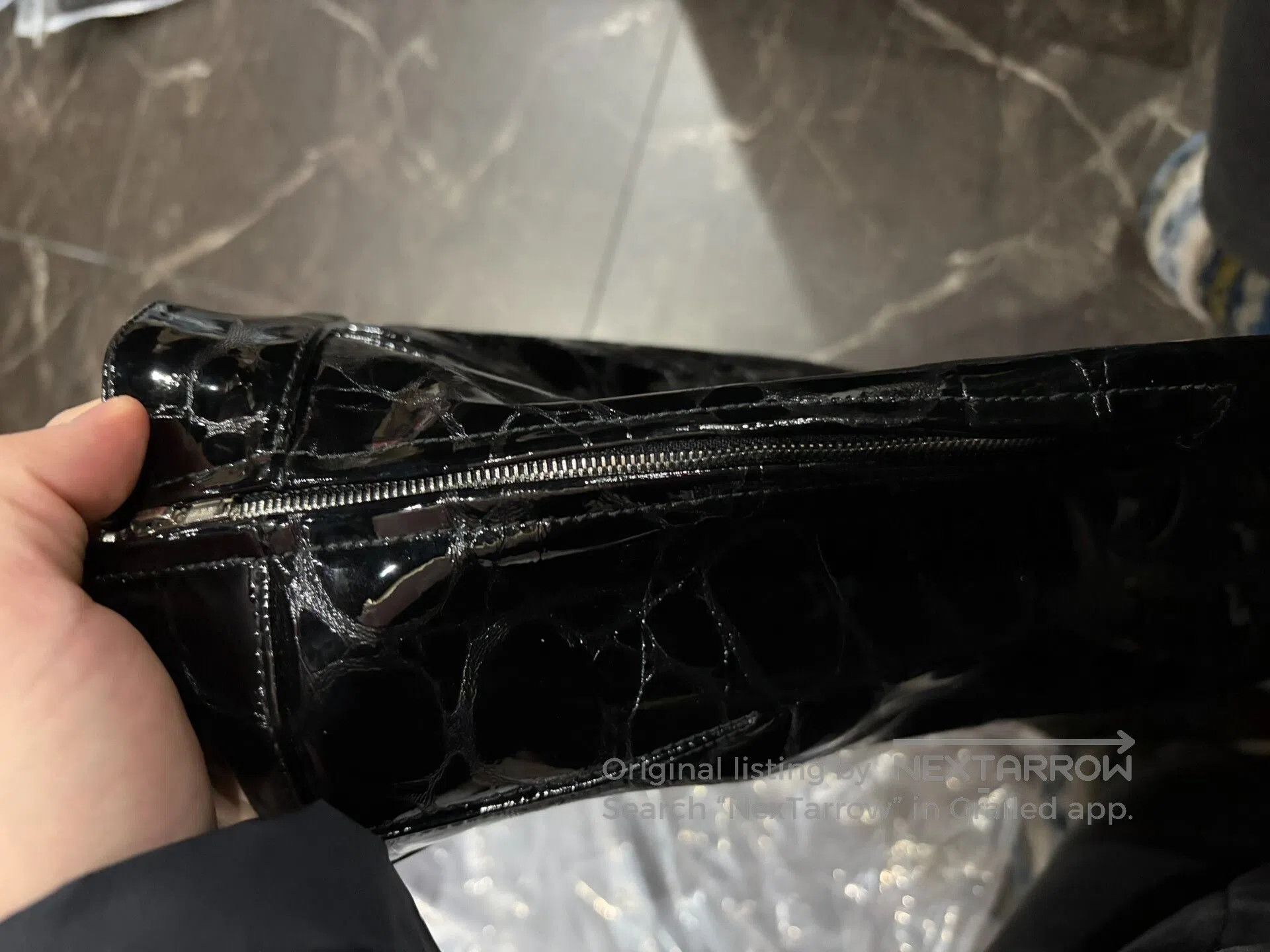 Alexander Wang Alexander Wang Asymmetric Croc. Size 26" / US 2 / IT 38 - 5 Thumbnail