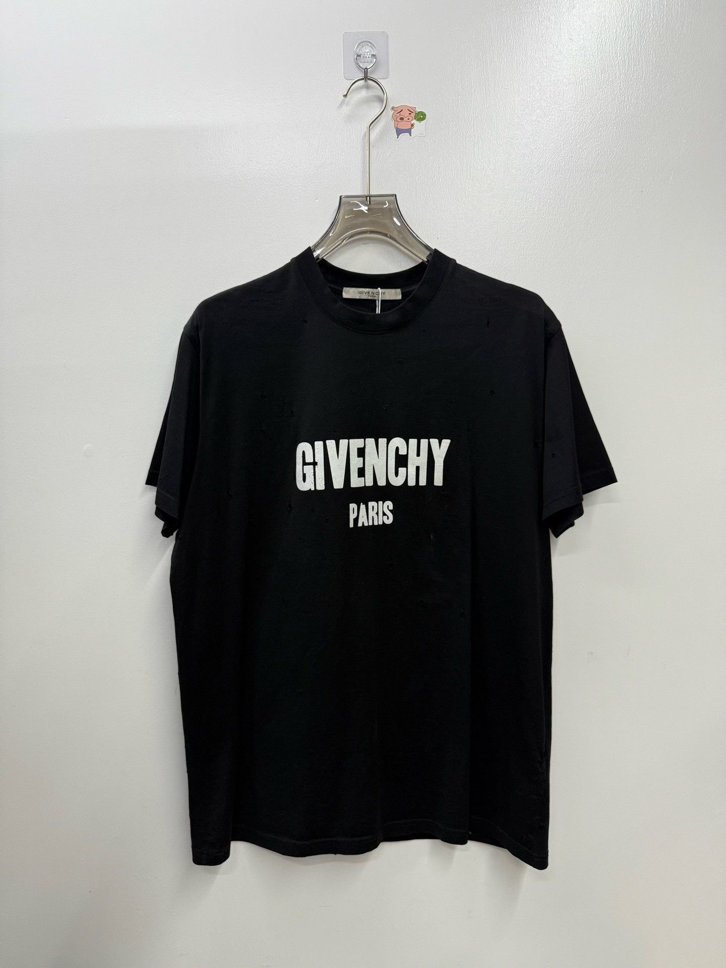 Givenchy Givenchy Distressed Black T-Shirt XXS Men Size US XXS / EU 40 - 1 Thumbnail