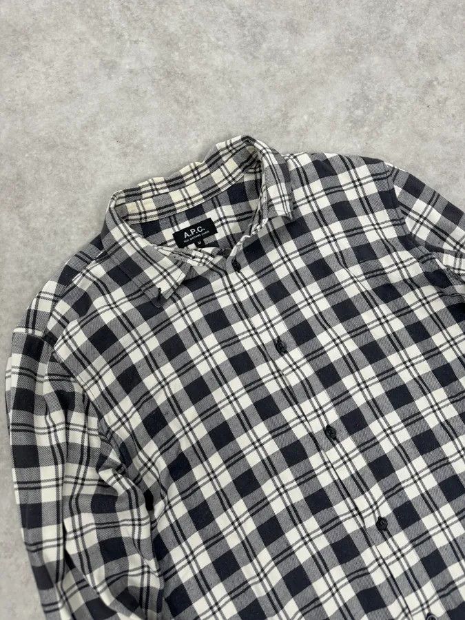 A.P.C. A.P.C. Classy Checkered Black & White Shirt Size US M / EU 48-50 / 2 - 4 Thumbnail