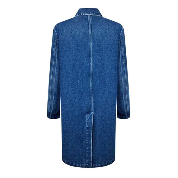 Versace o1g2r1mq0824 Denim Midi Coats in Medium Blue Size US M / EU 48-50 / 2 - 2 Thumbnail