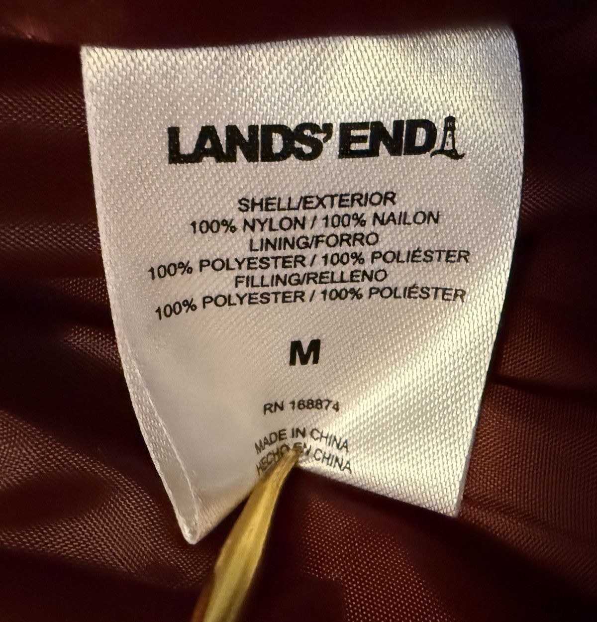 Lands' End Lands’ End Women’s 3 in 1 Hooded Burgundy Jacket Coat Size M / US 6-8 / IT 42-44 - 2 Thumbnail
