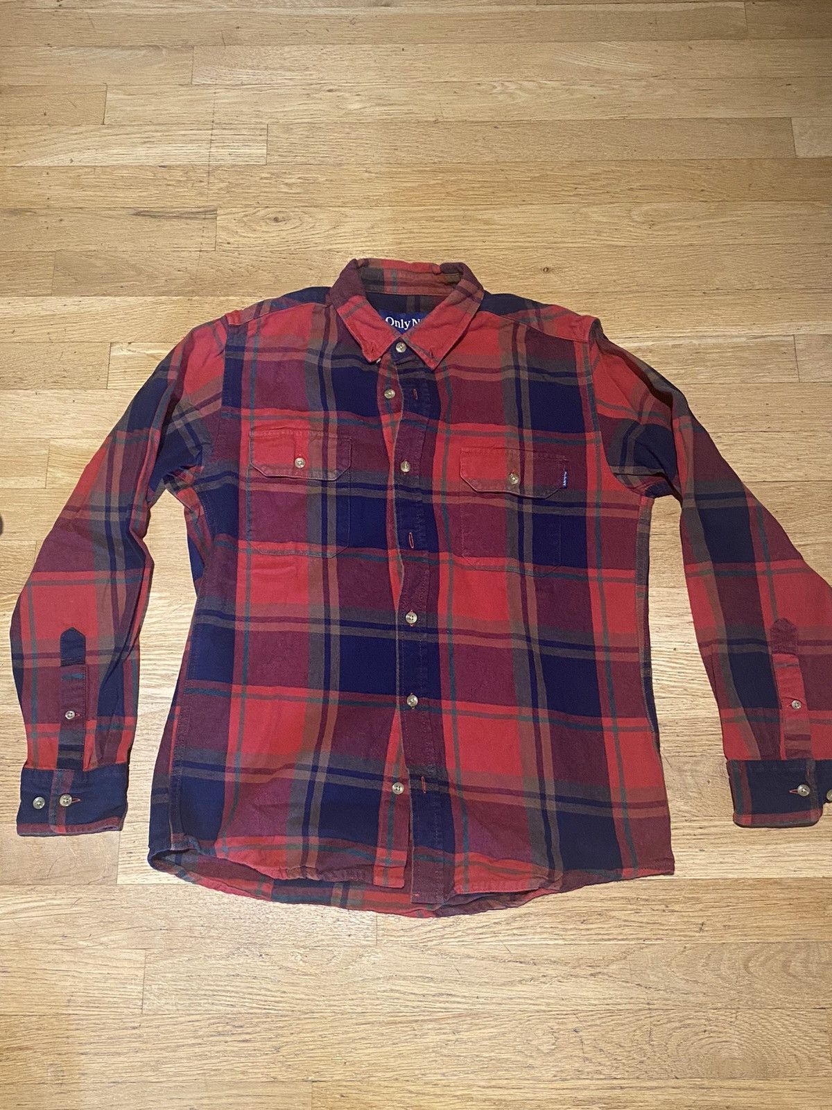 Only NY OnlyNy Red Plaid Button Up Size US S / EU 44-46 / 1 - 1 Thumbnail