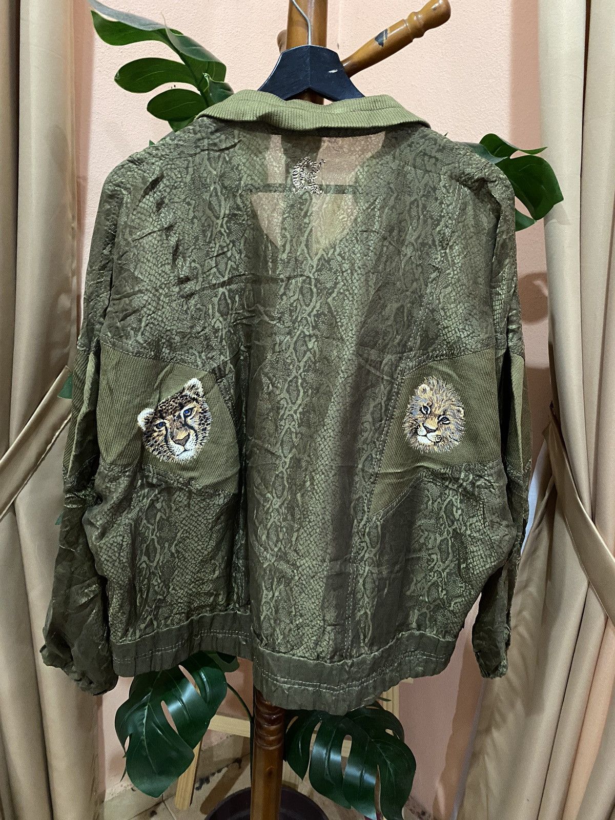 Japanese Brand La Moda Goji Snake Print Embroidered Jacket Vintage-Inspired Size L / US 10 / IT 46 - 7 Thumbnail